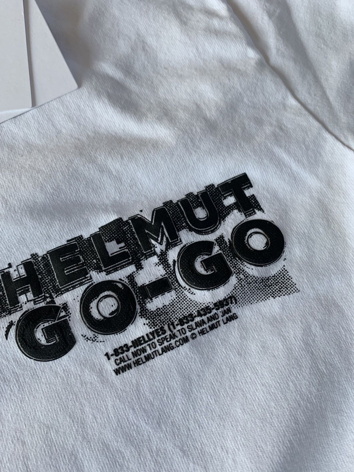 Helmut Lang XS (Fits like XXS) Go Go Tee in White Size US XXS / EU 40 - 9 Thumbnail