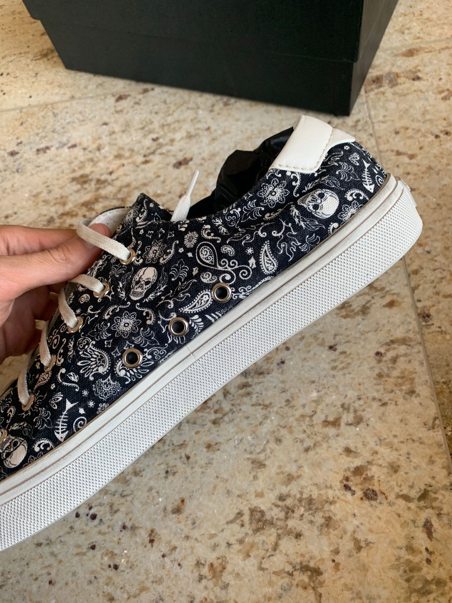 Saint Laurent Paris Bedford LT Distressed Skull & Bones Size US 8 / EU 41 - 9 Thumbnail