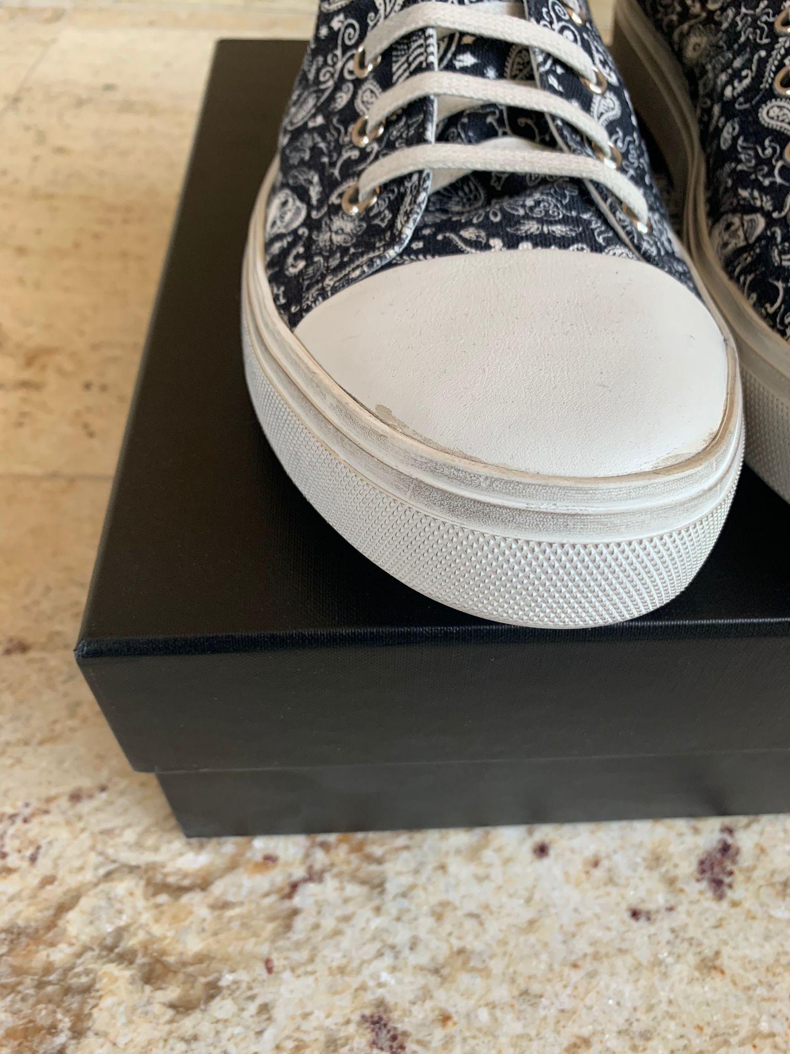 Saint Laurent Paris Bedford LT Distressed Skull & Bones Size US 8 / EU 41 - 4 Thumbnail
