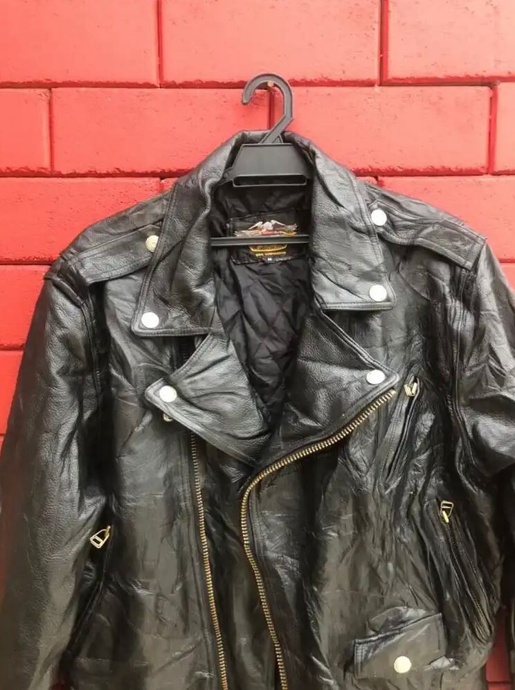 Harley Davidson Vintage Harley Davidson Leather Jacket Motorcycle Fashion Size US L / EU 52-54 / 3 - 3 Thumbnail