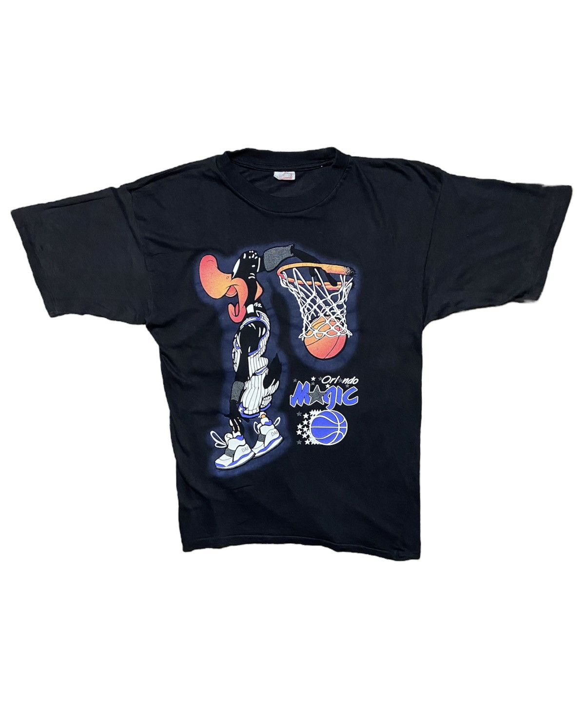 Robe/Nightshirt Vintage Looney Tunes Daffy Duck Basketball - Taille Unique, Multicolore, Coton/polyester