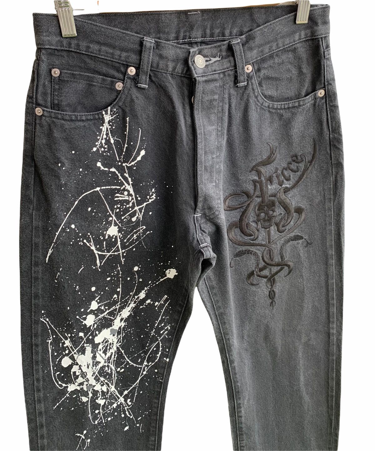 Yoshiyuki Konishi Vintage Ficce Yoshiyuki konishi Embroidery Skull Head Denim Size US 30 / EU 46 - 5 Thumbnail