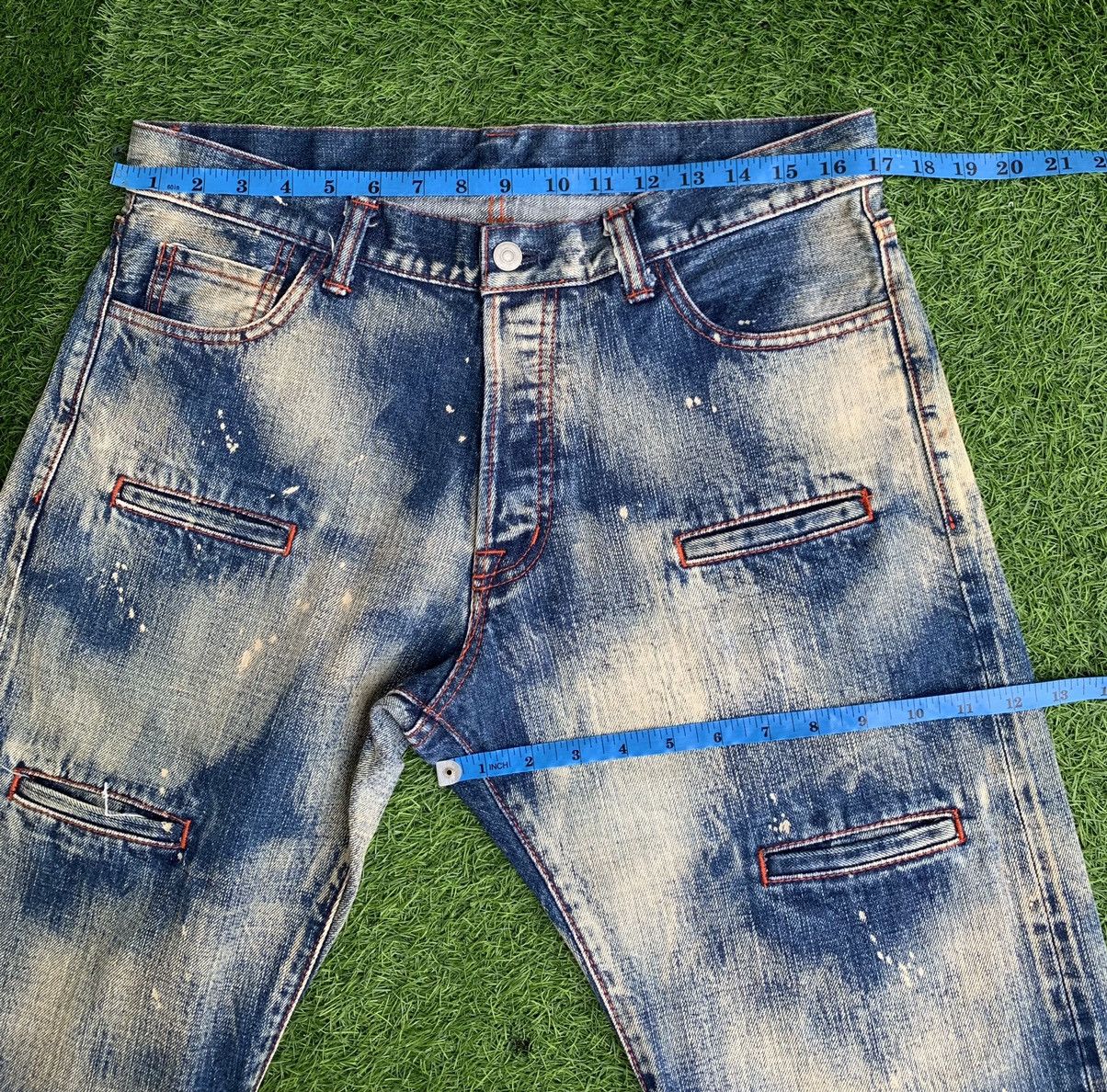 Japanese Brand Japanese Brand Asid Wash blue Selvedge Multiple pocket Size US 34 / EU 50 - 17 Thumbnail