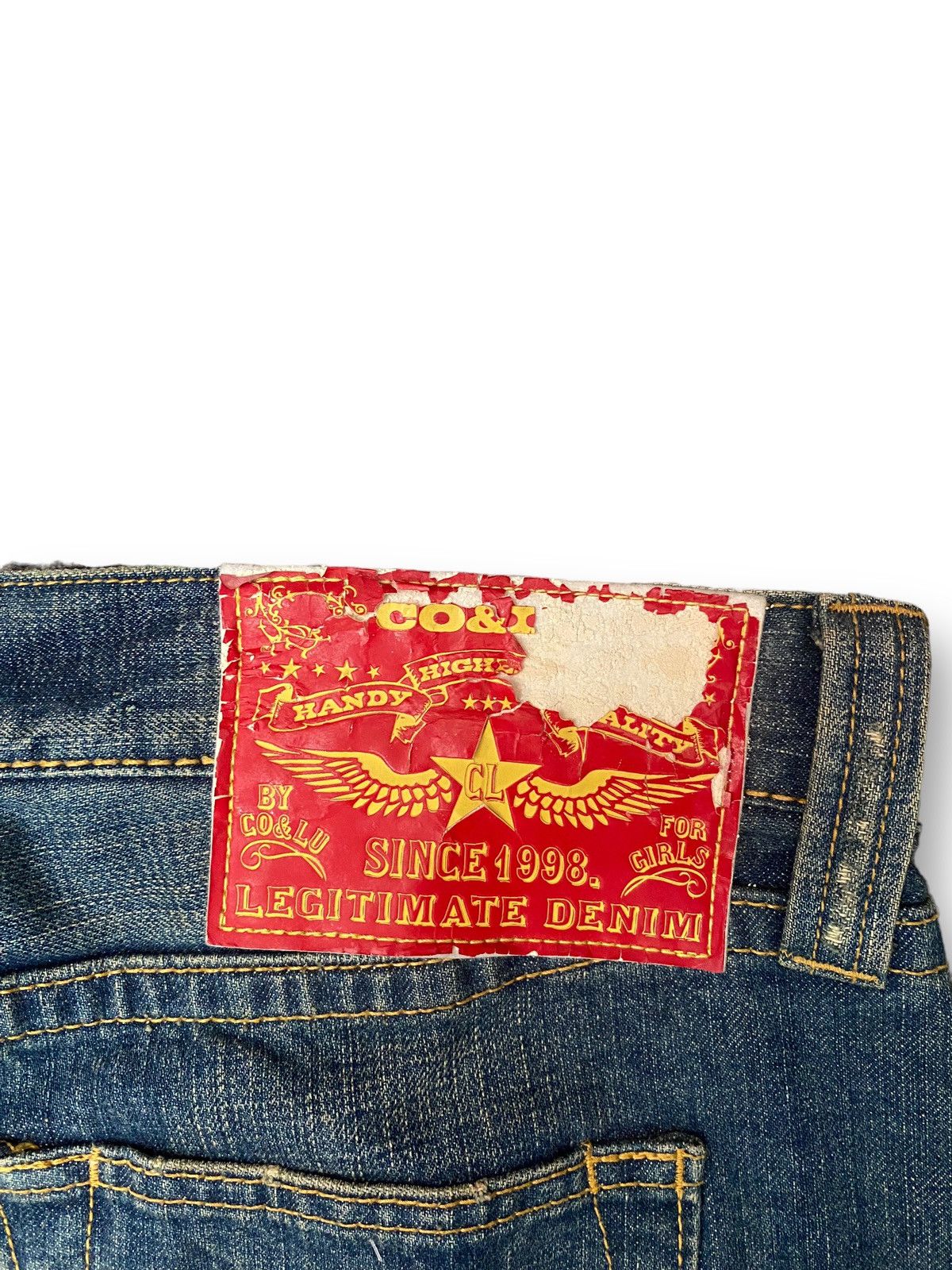 If Six Was Nine × Japanese Brand CO & LU Mud Washed Clawn Mark Distressed Straigh Cut Size US 33 - 8 Thumbnail