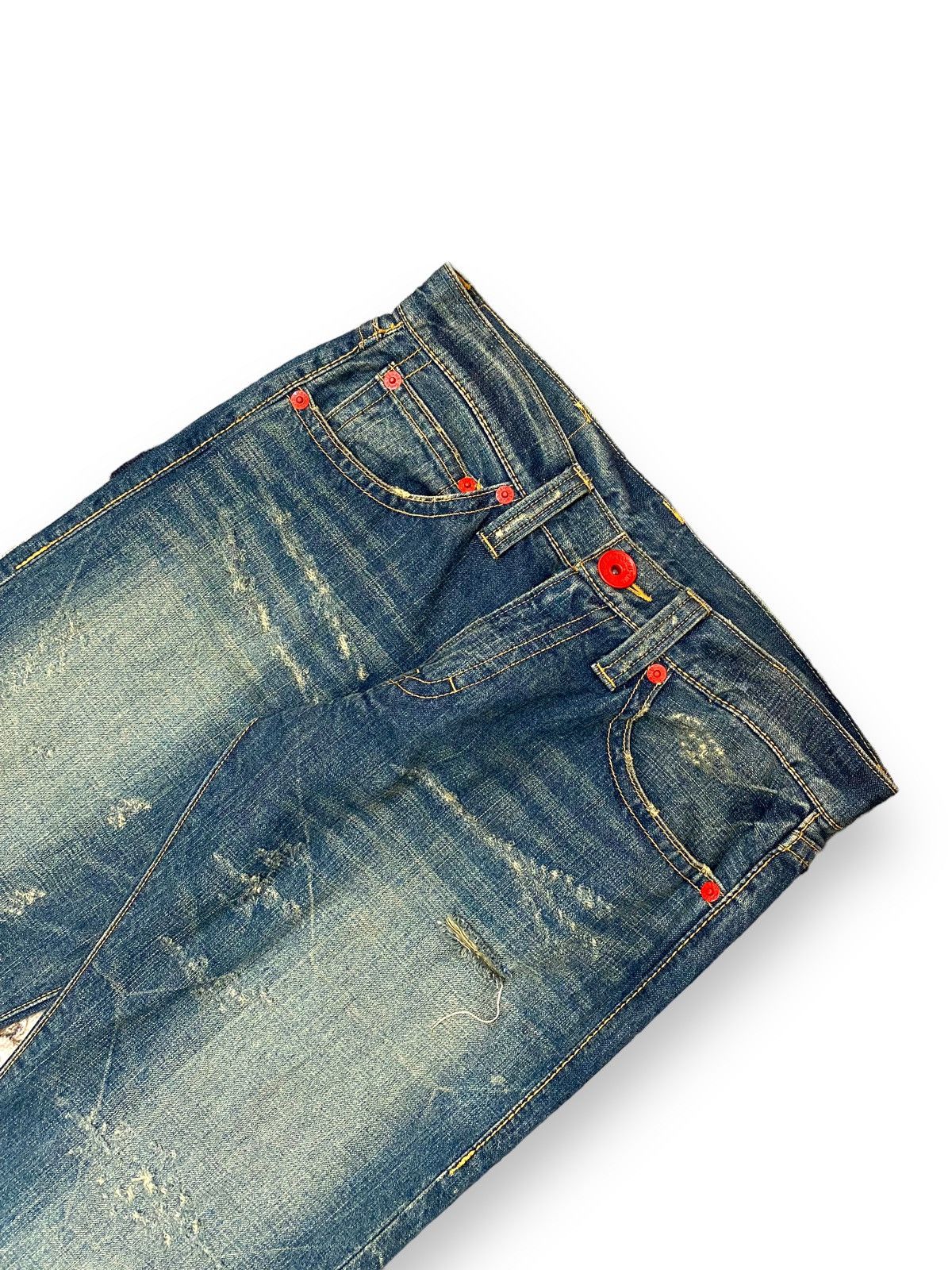 If Six Was Nine × Japanese Brand CO & LU Mud Washed Clawn Mark Distressed Straigh Cut Size US 33 - 6 Thumbnail