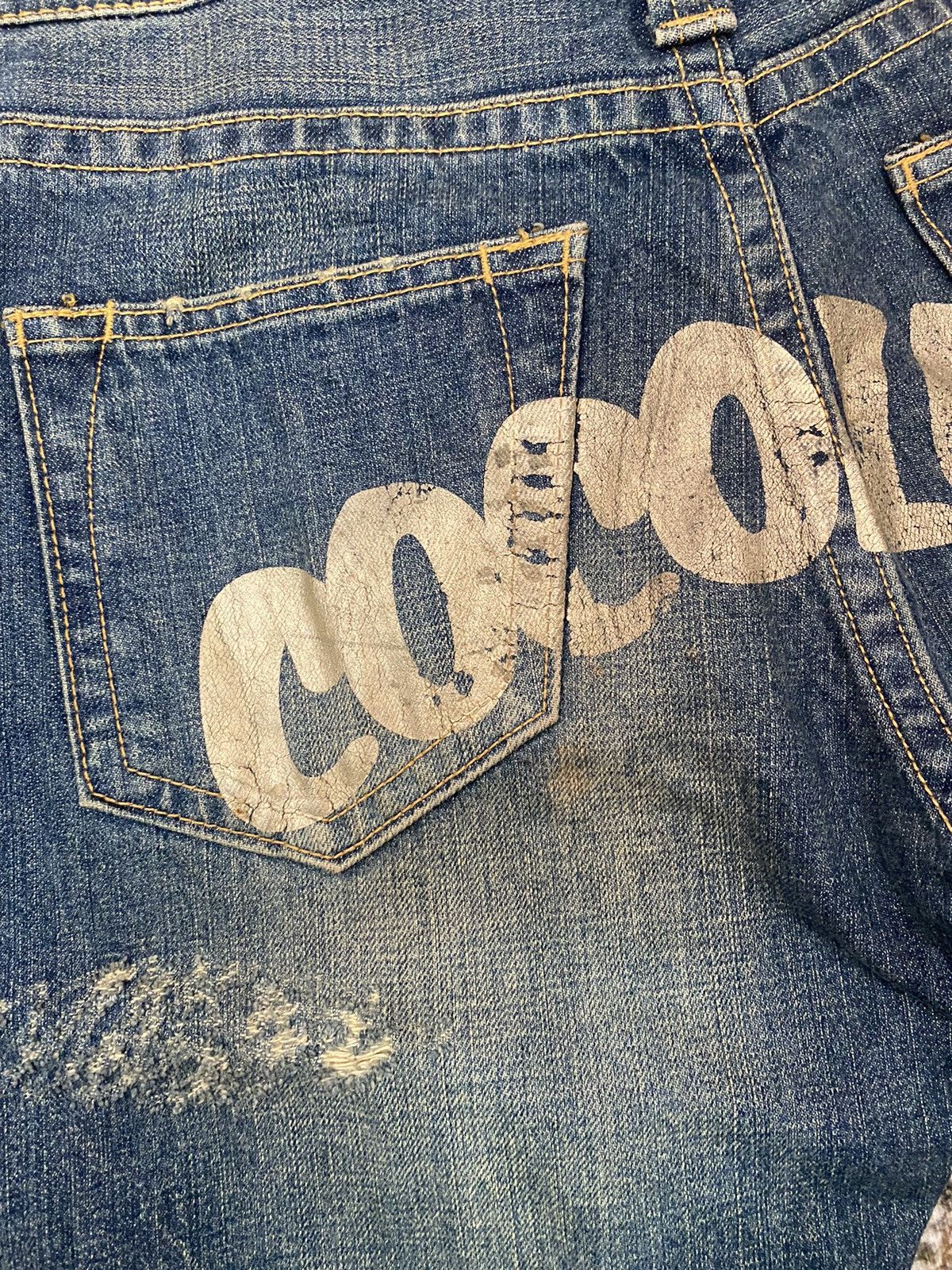 If Six Was Nine × Japanese Brand CO & LU Mud Washed Clawn Mark Distressed Straigh Cut Size US 33 - 9 Thumbnail