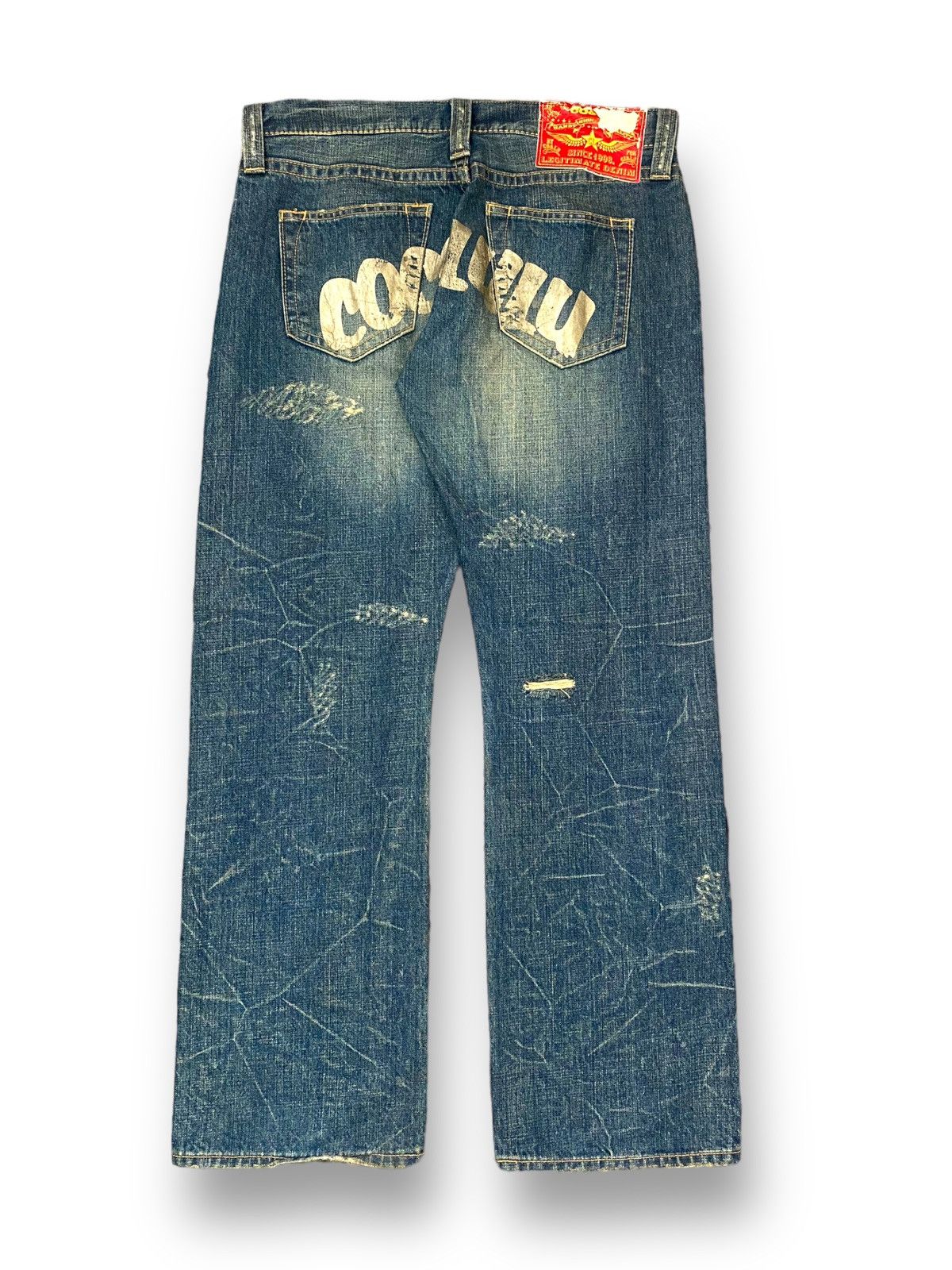 If Six Was Nine × Japanese Brand CO & LU Mud Washed Clawn Mark Distressed Straigh Cut Size US 33 - 1 Thumbnail