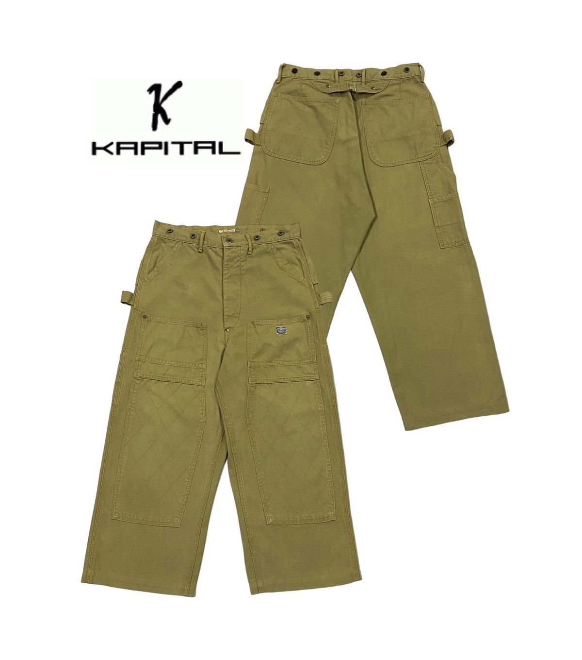 Kapital Nice Design‼️Kapital Double Knee Cropped Pants Size US 30 / EU 46 - 1 Thumbnail