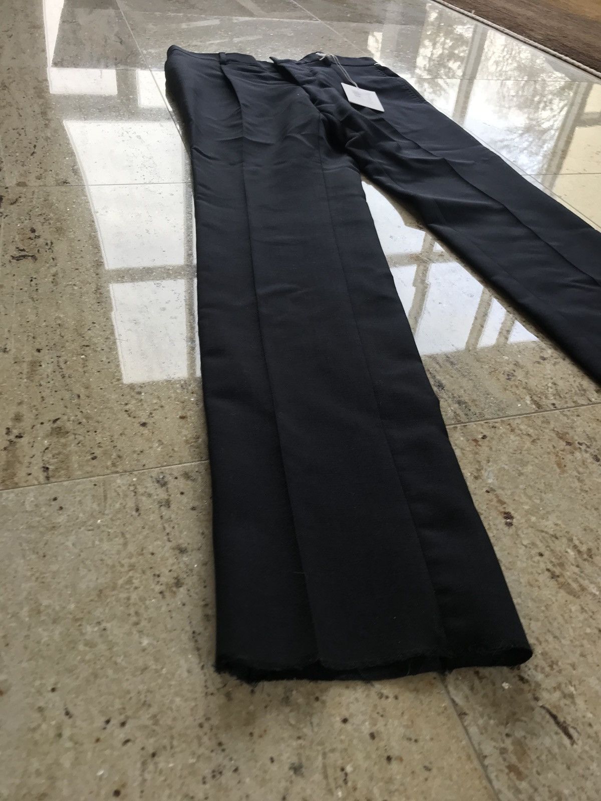 Valentino Dark Navy Wool & Mohair Slacks Size US 28 / EU 44 - 4 Thumbnail