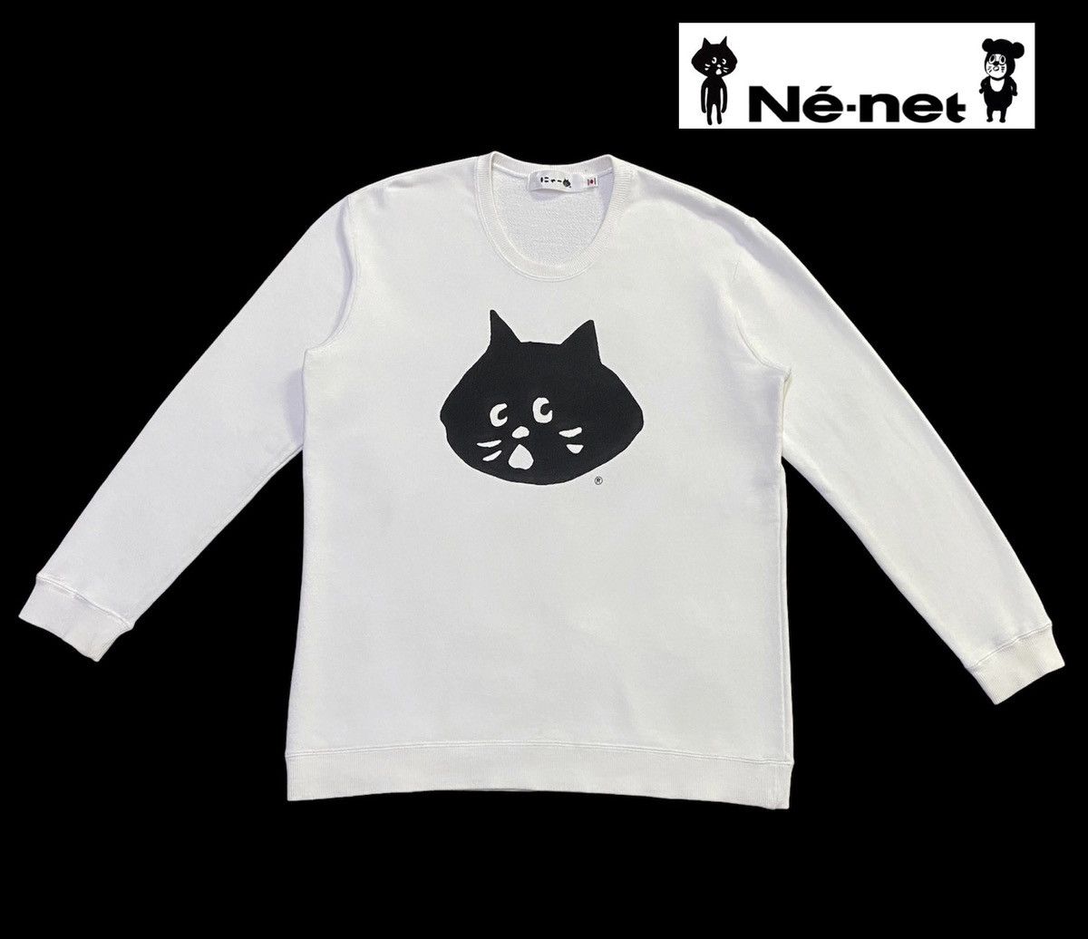 Ne-Net By Issey Miyake Sweatshirt Embroidery Cat
