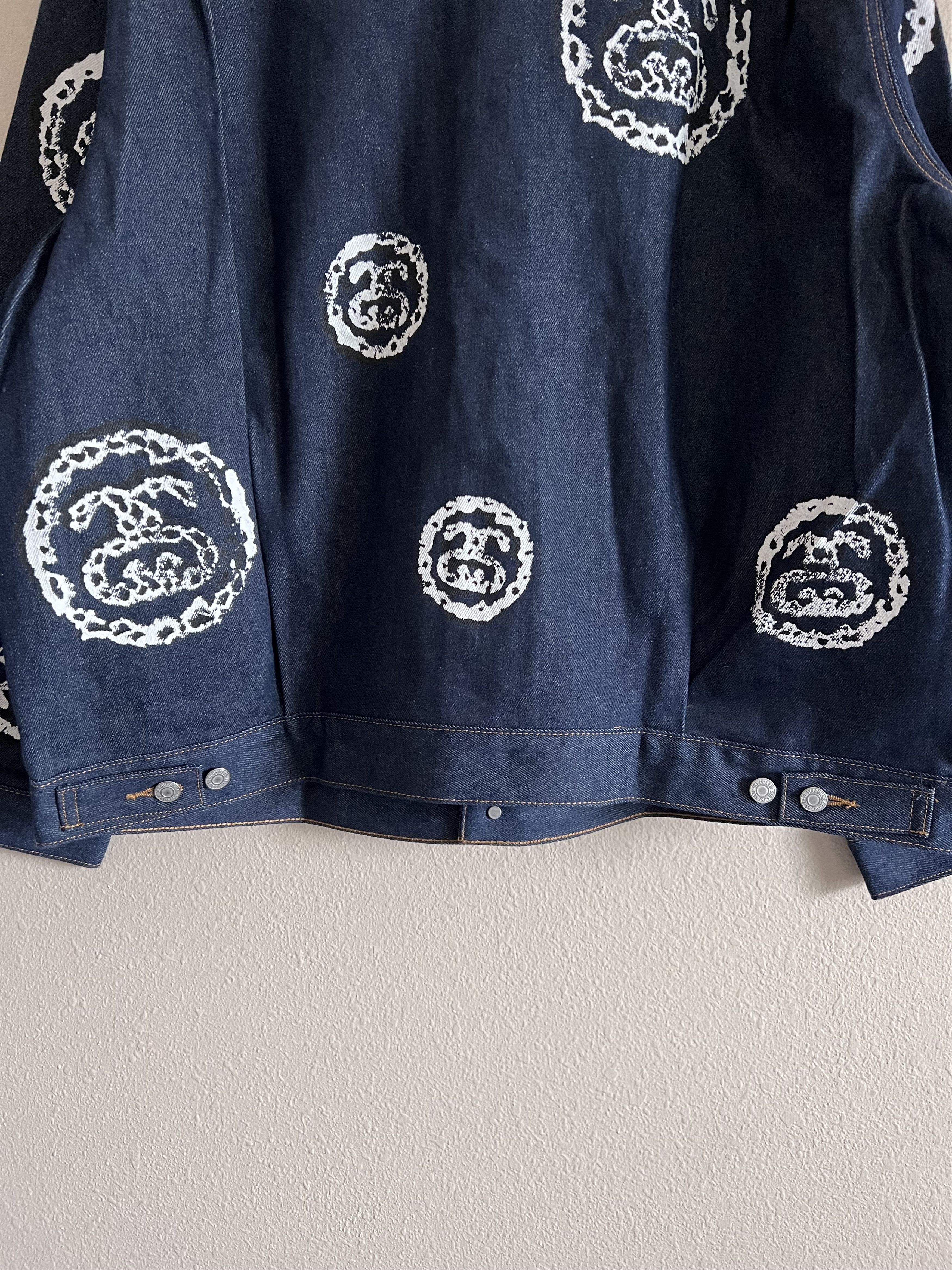 DENIM TEARS × Levi's × Stussy Denim Tears Stussy Levi's Type 2 Raw Denim Jacket Size US XL / EU 56 / 4 - 7 Thumbnail