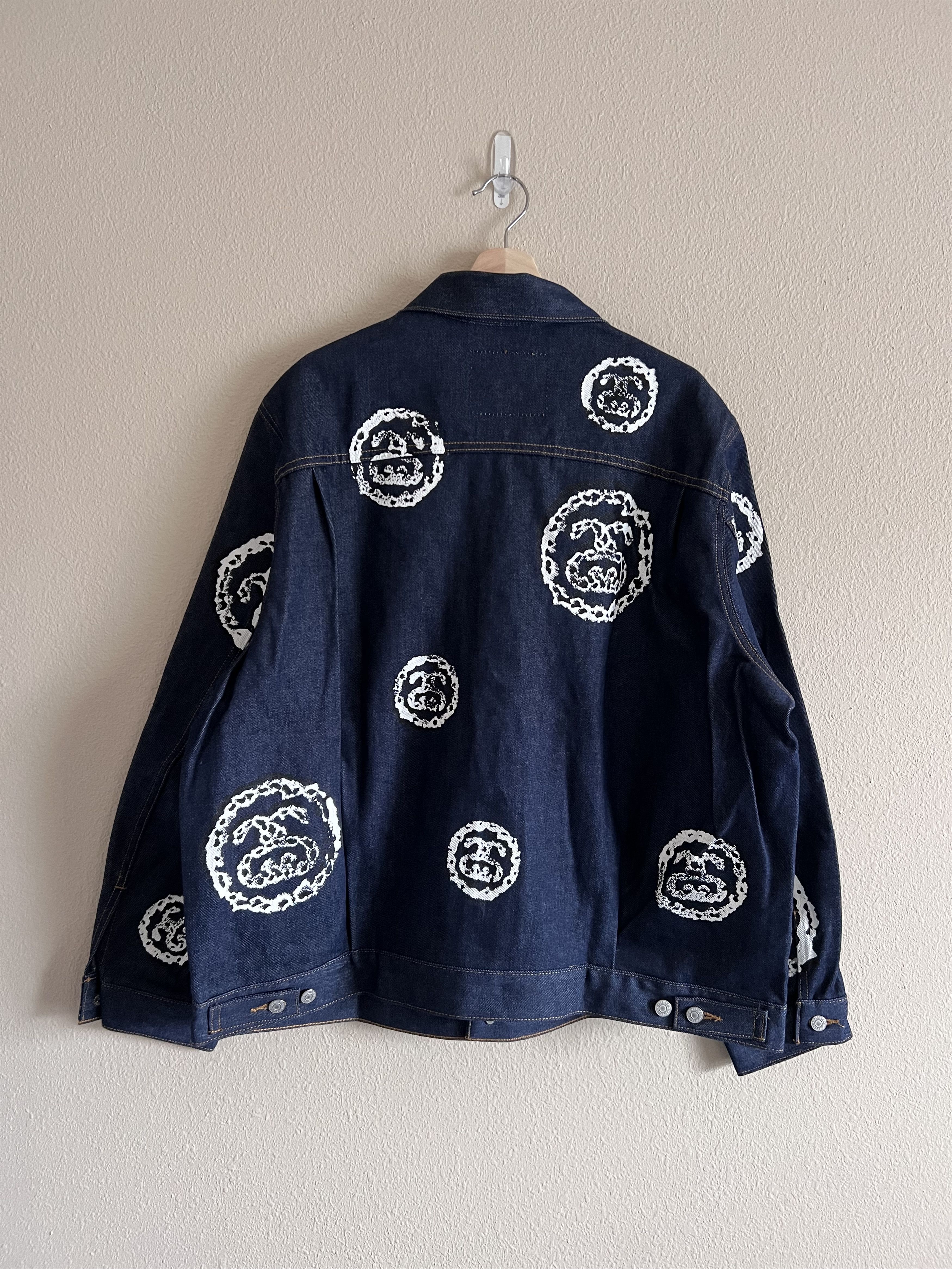 DENIM TEARS × Levi's × Stussy Denim Tears Stussy Levi's Type 2 Raw Denim Jacket Size US XL / EU 56 / 4 - 5 Thumbnail