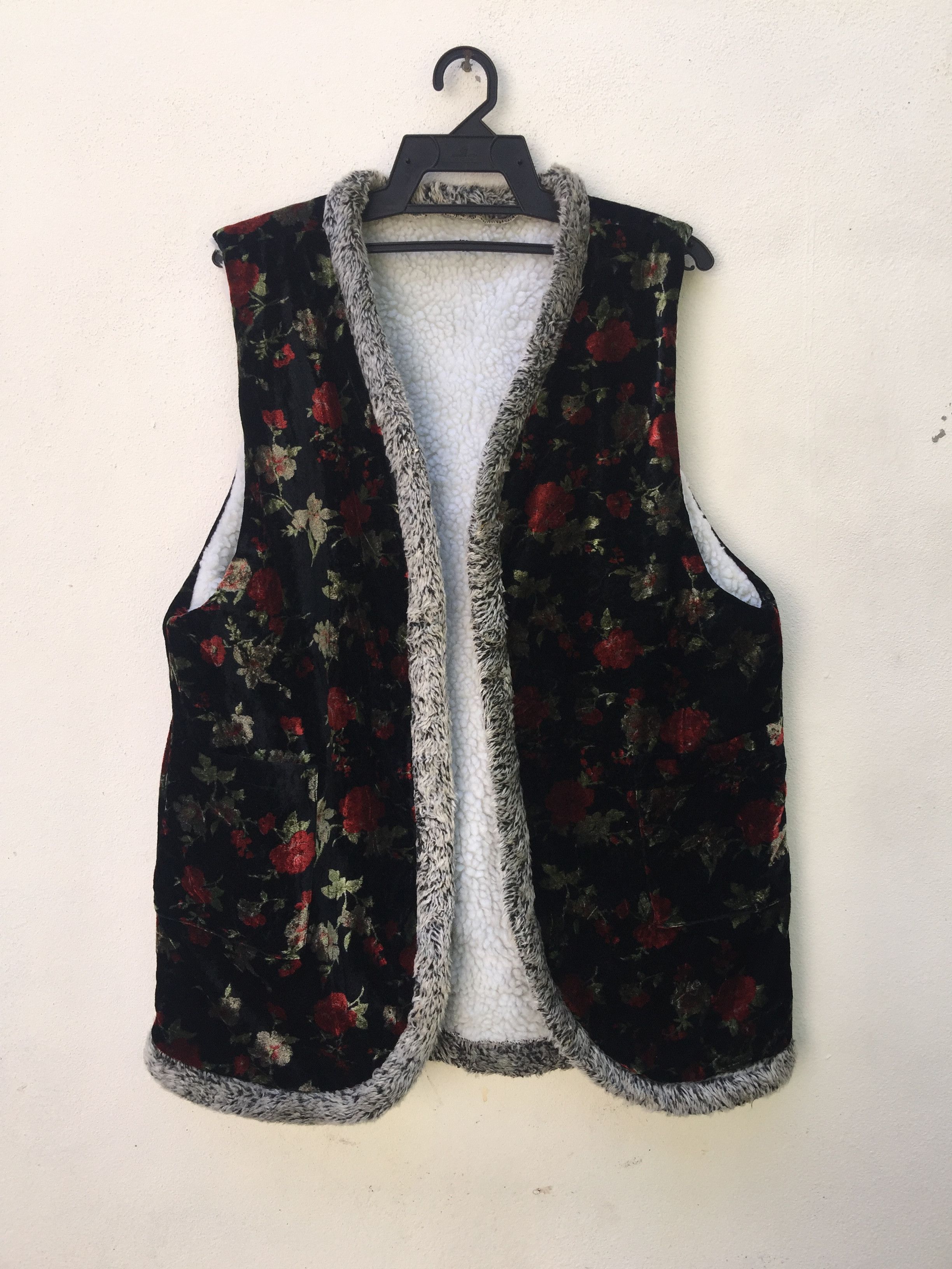 image of Designer Vintage Flower Japanese Travis Scott Fashion Style Vest, Men's (Size Large)