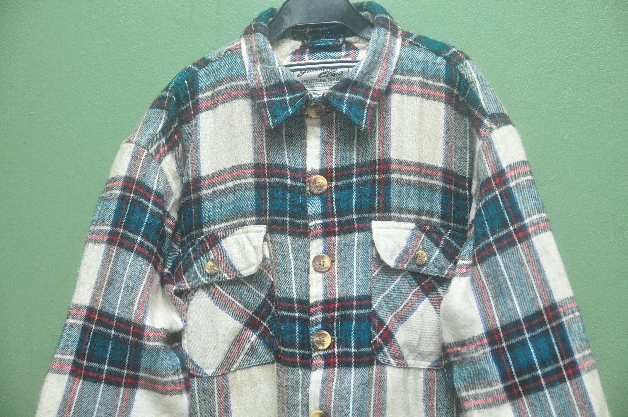 Japanese Brand Vintage Flannel Wool Long Sleeve Travis Scott Fashion Style Size US L / EU 52-54 / 3 - 4 Thumbnail