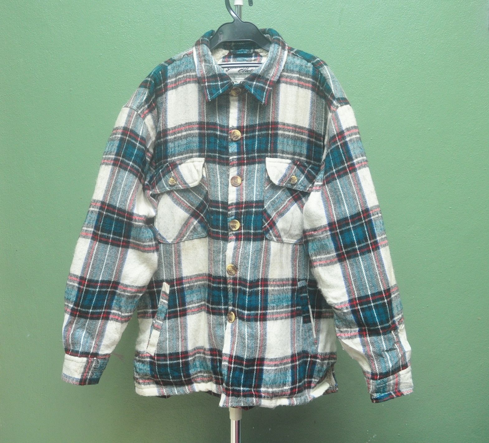 Japanese Brand Vintage Flannel Wool Long Sleeve Travis Scott Fashion Style Size US L / EU 52-54 / 3 - 1 Thumbnail
