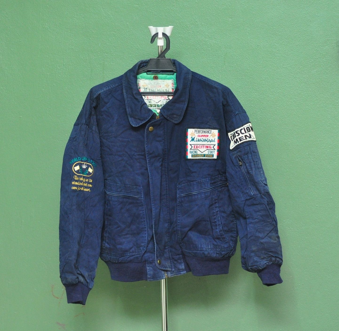 Japanese Brand Vintage Pole Position Checkerflag Trvis Scott Fashion Style Size US L / EU 52-54 / 3 - 2 Thumbnail
