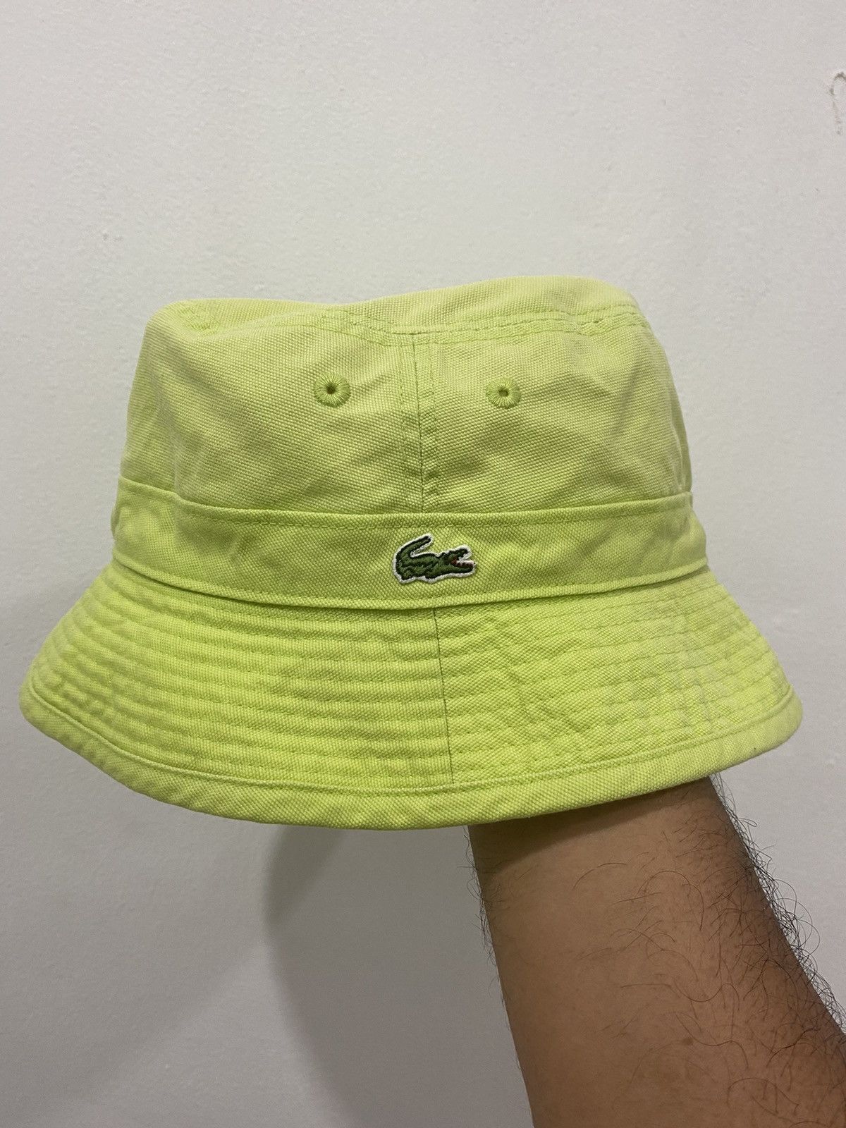 Lacoste × Vintage 🔥Vintage🔥 Neon Lacoste Bucket Hat Size ONE SIZE - 1 Thumbnail