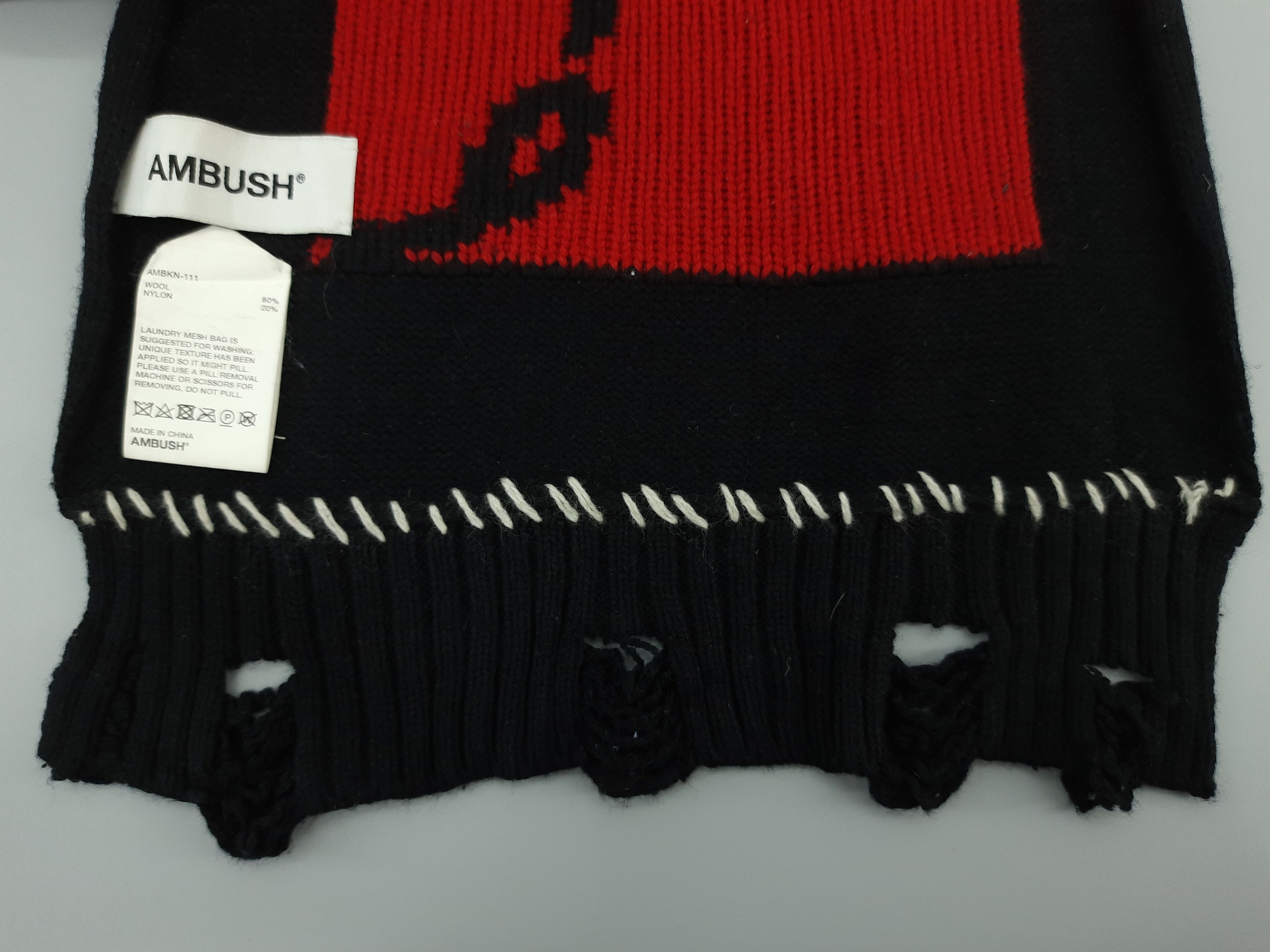 Japanese Brand AMBUSH Distressed Design Scarf / Muffler / Neckwear - MFB16 Size ONE SIZE - 7 Thumbnail