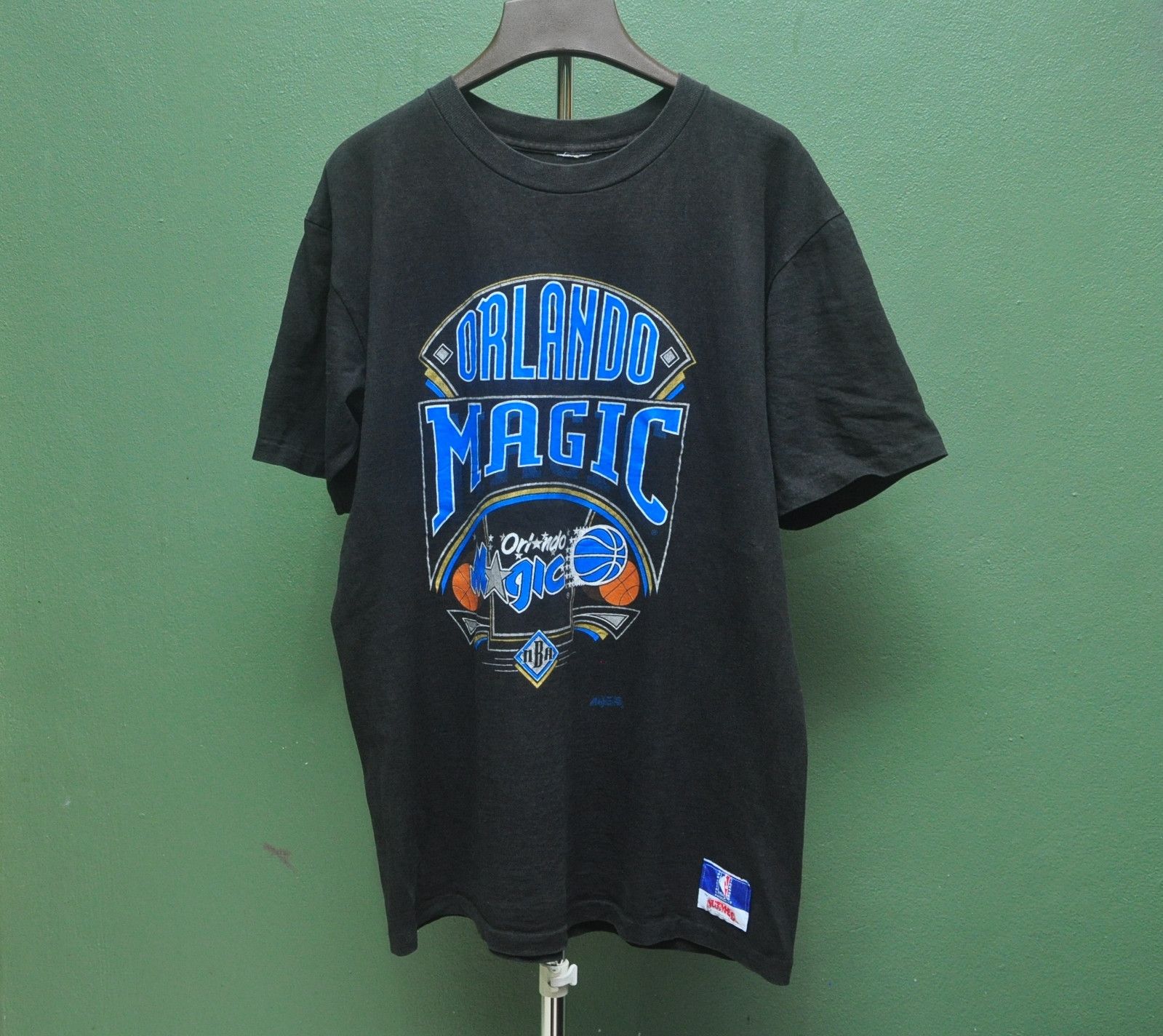 image of Vintage Orlando Magic By Nutmeg Nba Travis Scott Style in Black, Men's (Size XL)