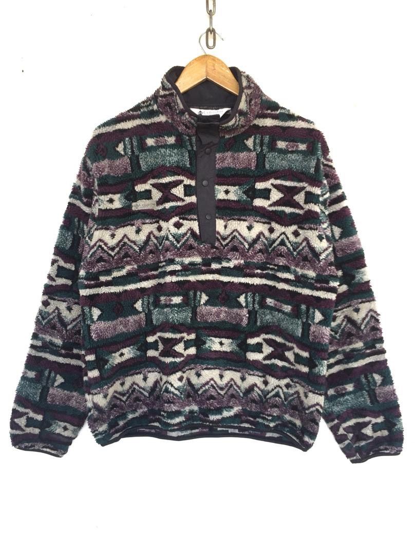 Columbia 🔥Vintage Columbia Usa Fleece Overprint Size US M / EU 48-50 / 2 - 2 Thumbnail