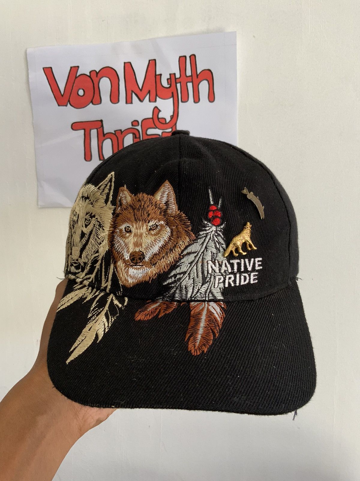 KMRii Vintage Native Pride Wolf Hat Size ONE SIZE - 5 Thumbnail