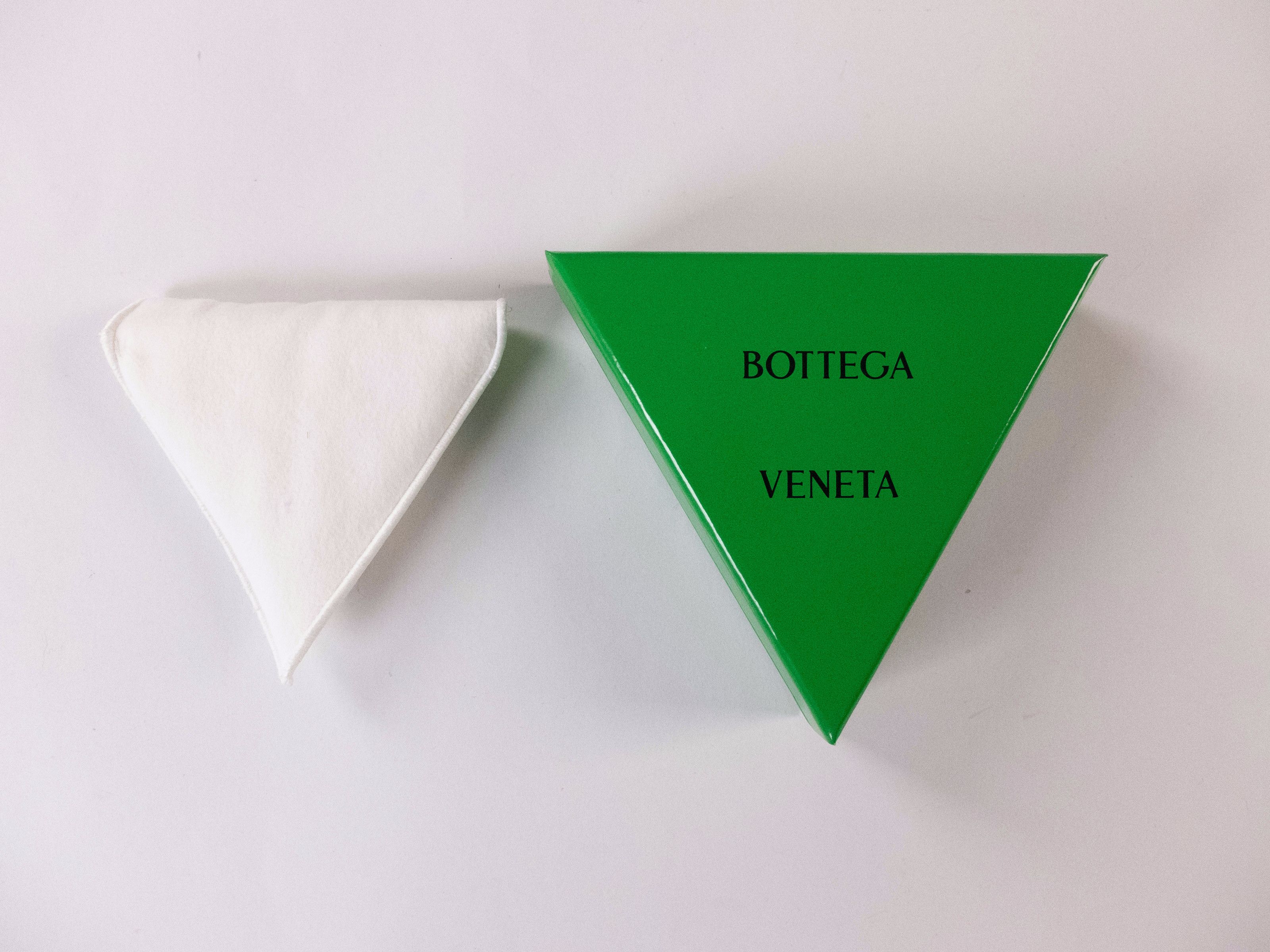 Bottega Veneta BOTTEGA VENETA Twist circle green leather silver earrings q Size ONE SIZE - 8 Thumbnail