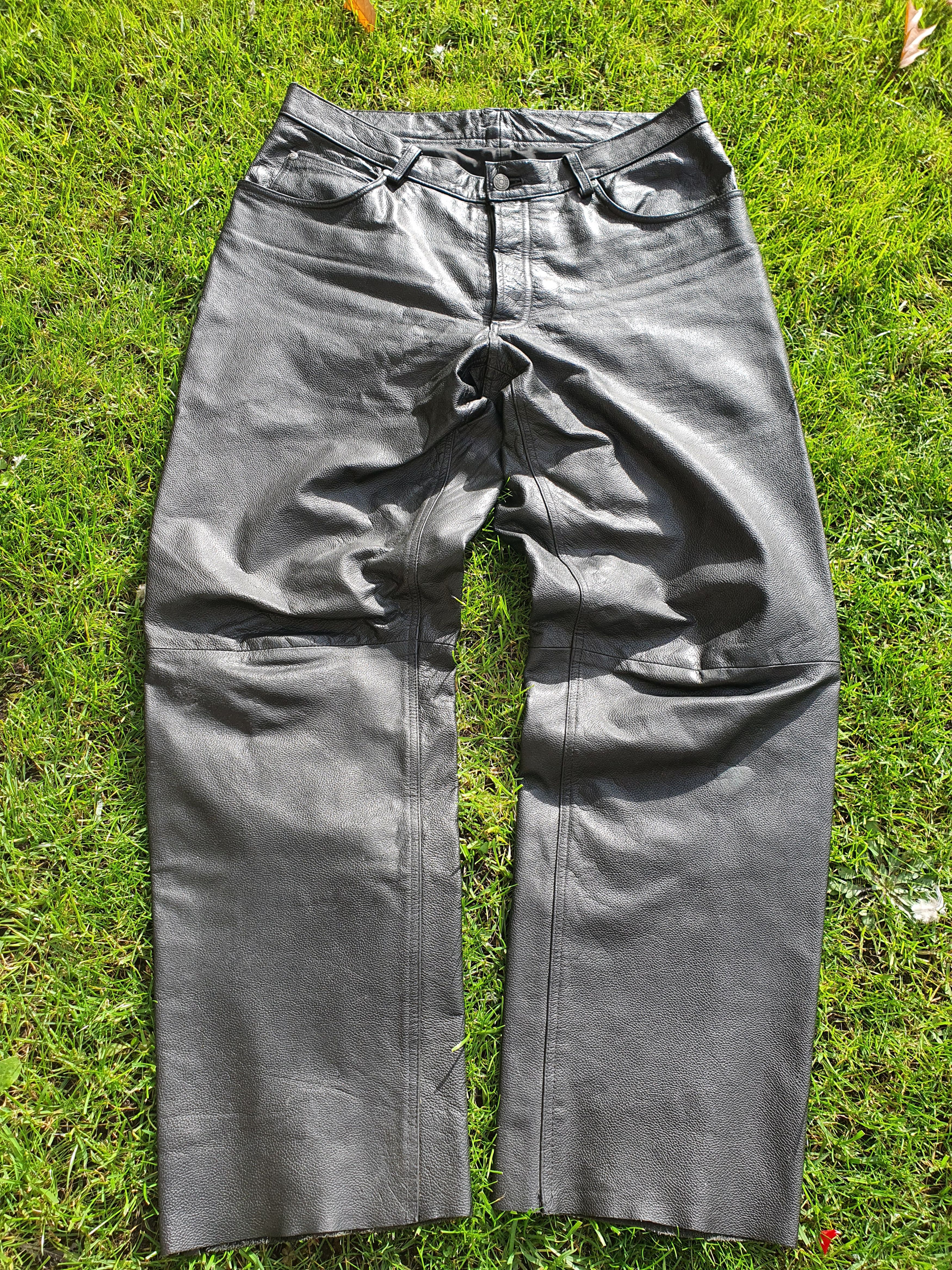 Vintage Leather Baggy Pants playboi carti style