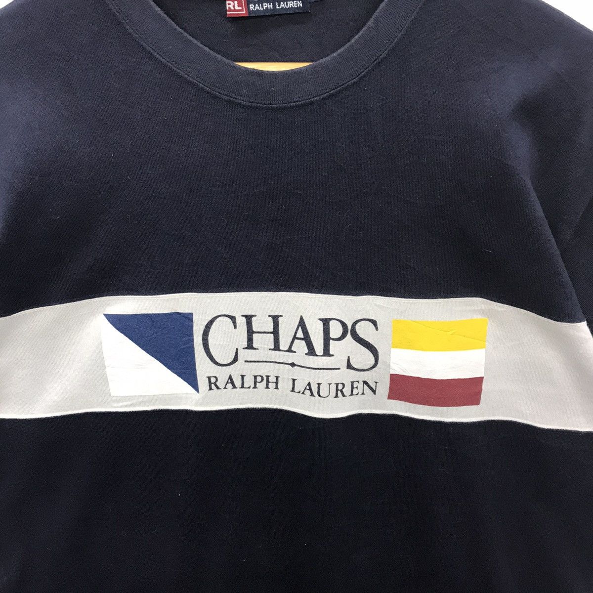 Chaps Ralph Lauren × Designer × Vintage Rare!! Vintage Chaps Ralph Lauren Spellout Tee Size US L / EU 52-54 / 3 - 4 Thumbnail