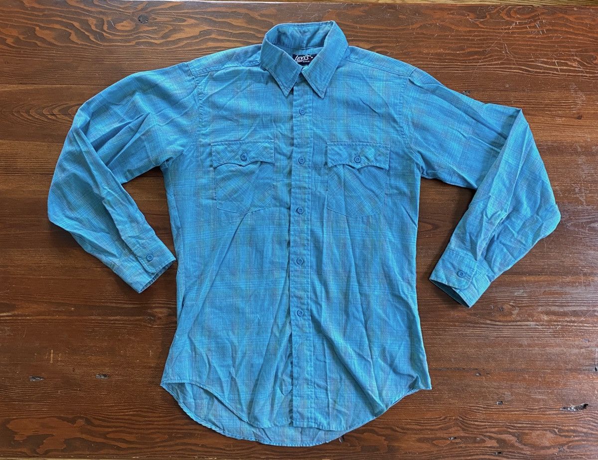 Levi's Vintage 80’s Levi’s Faded Plaid Long Sleeve Button Up Size US M / EU 48-50 / 2 - 2 Thumbnail