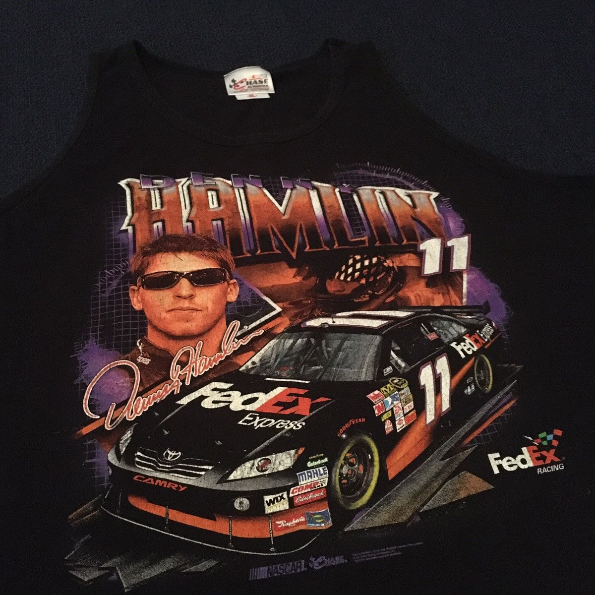 Vintage Vintage NASCAR Chase Authentics Denny Hamlin Logo Tank Top