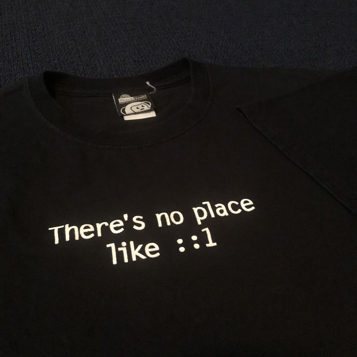 Vintage Vntg Think Geek Coding Computer Theres No Place Like ::1 Tee Size US XL / EU 56 / 4 - 2 Thumbnail