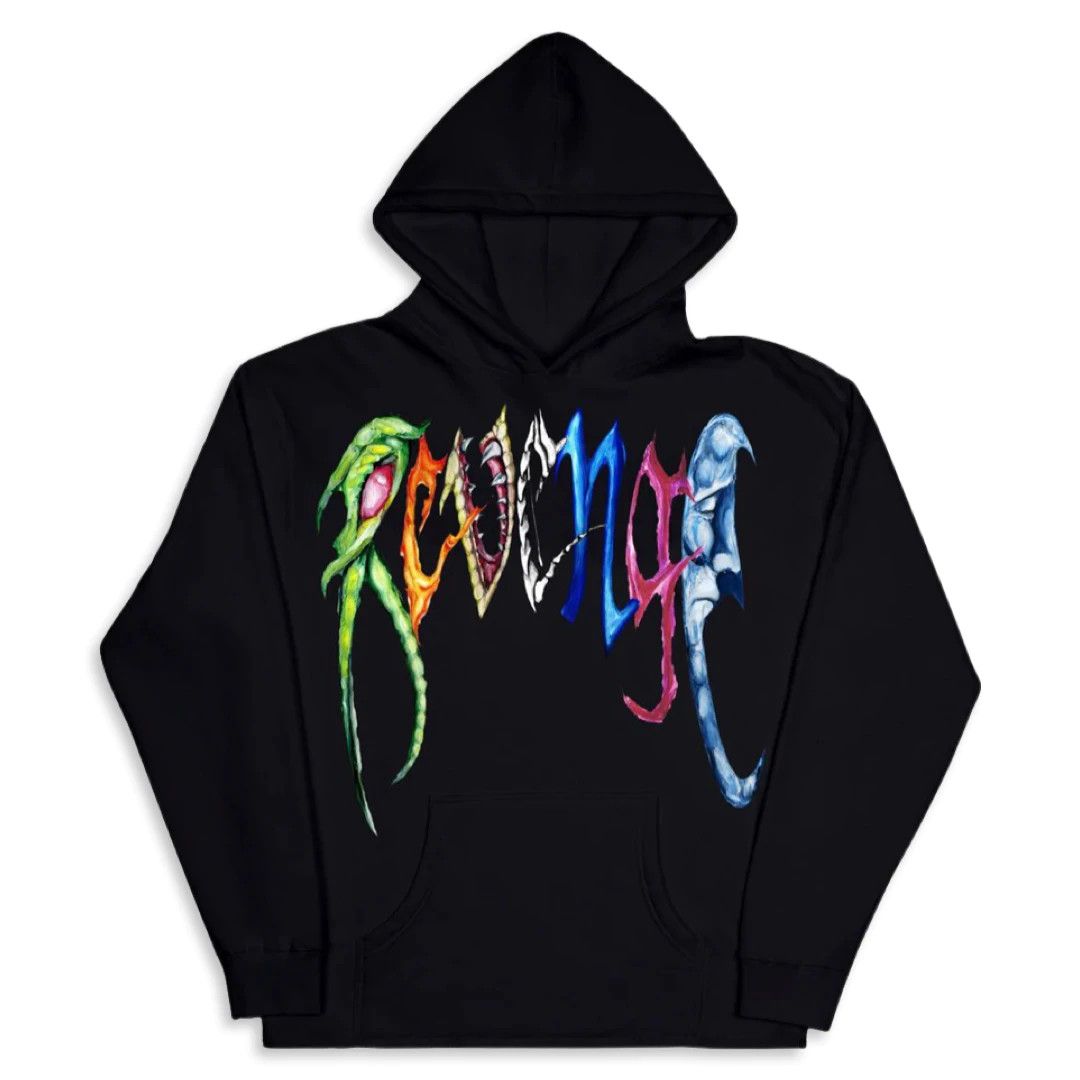 image of Revenge X Trippie Redd Arch Black Hoodie, Men's (Size XL)