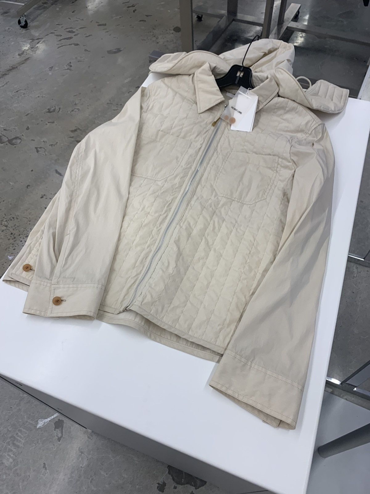 Helmut Lang Quilted Zip Up Jacket in Moonlight Size US XS / EU 42 / 0 - 2 Thumbnail