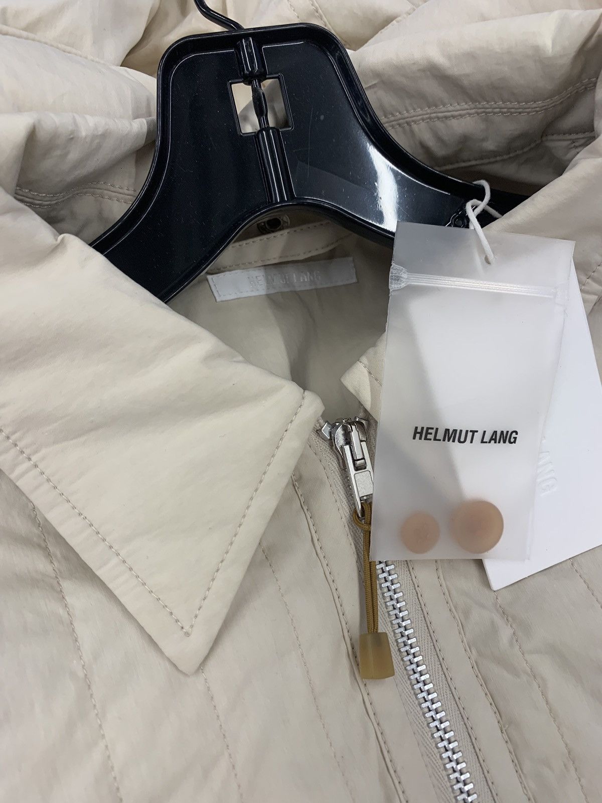 Helmut Lang Quilted Zip Up Jacket in Moonlight Size US XS / EU 42 / 0 - 12 Thumbnail