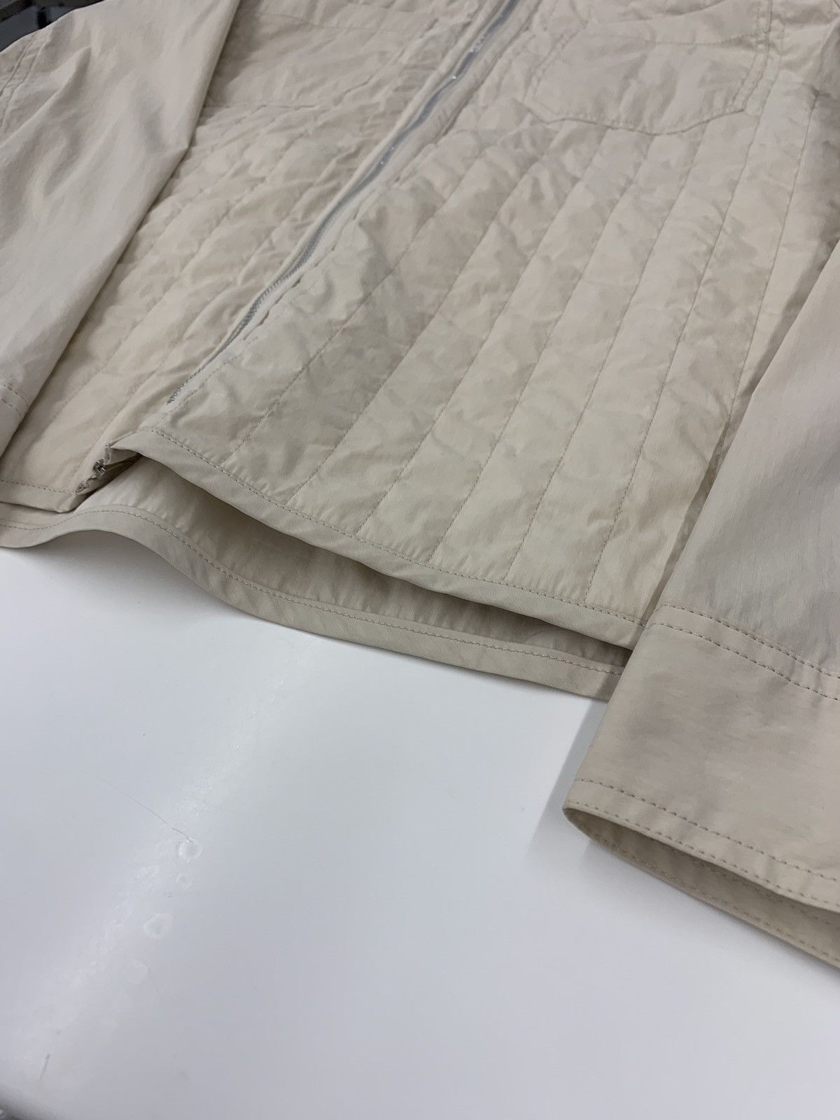 Helmut Lang Quilted Zip Up Jacket in Moonlight Size US XS / EU 42 / 0 - 4 Thumbnail