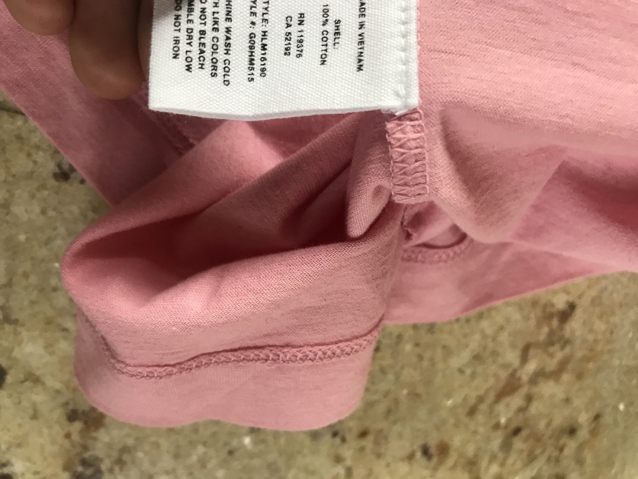 Helmut Lang Pink Elbow Cut Tee, SS Size US XS / EU 42 / 0 - 10 Thumbnail