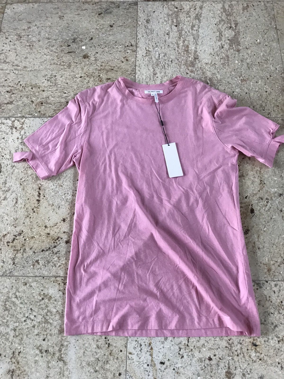 Helmut Lang Pink Elbow Cut Tee, SS Size US XS / EU 42 / 0 - 2 Thumbnail