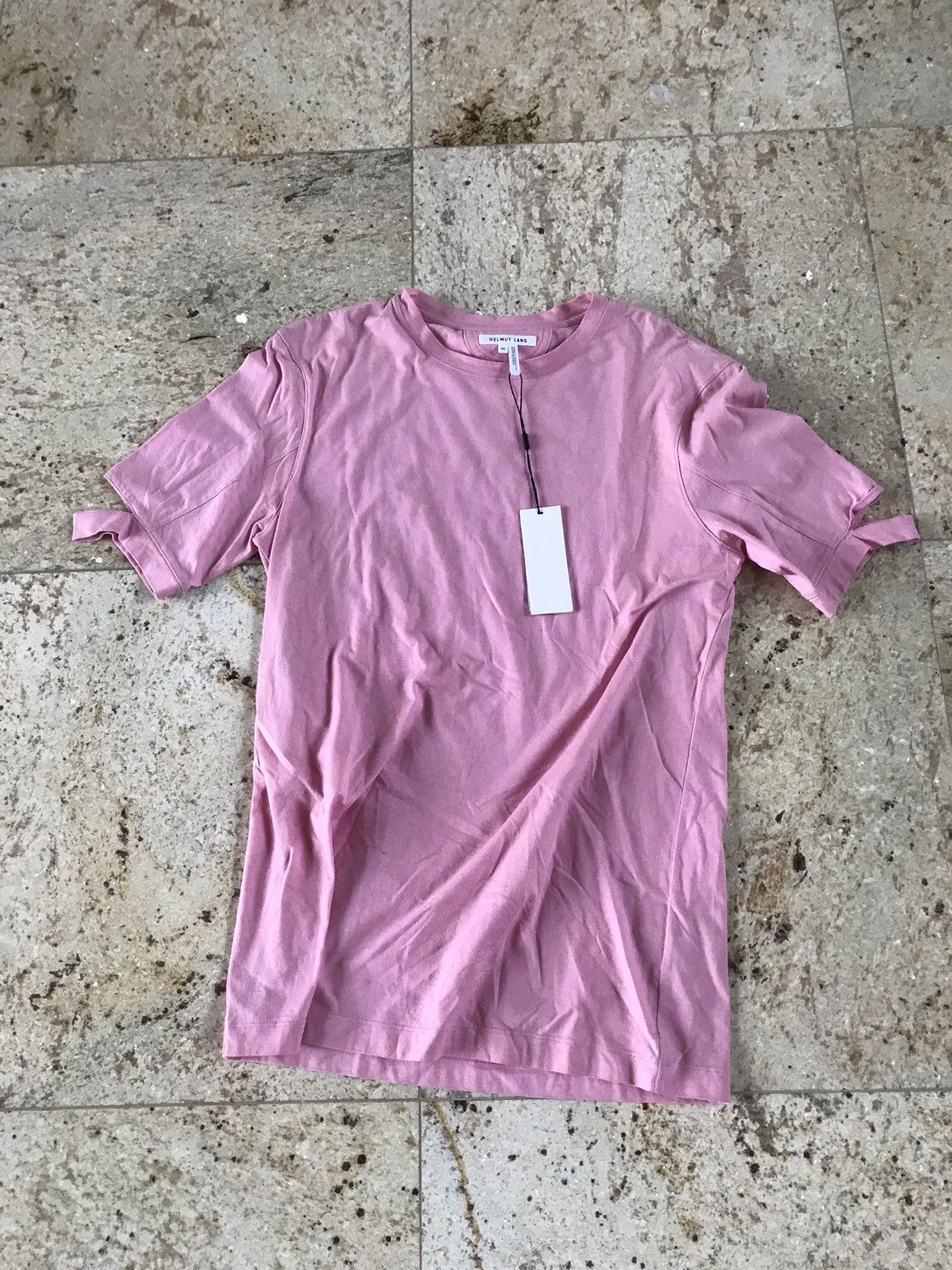 Helmut Lang Pink Elbow Cut Tee, SS Size US XS / EU 42 / 0 - 1 Thumbnail