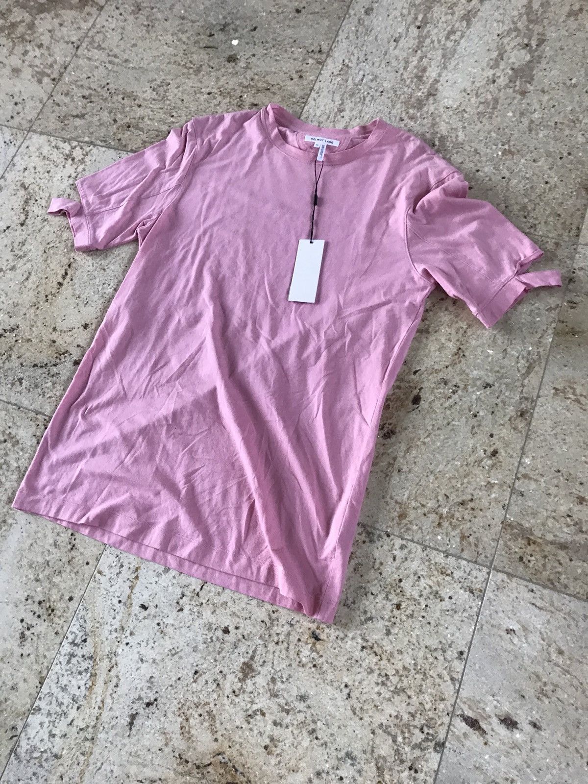 Helmut Lang Pink Elbow Cut Tee, SS Size US XS / EU 42 / 0 - 6 Thumbnail