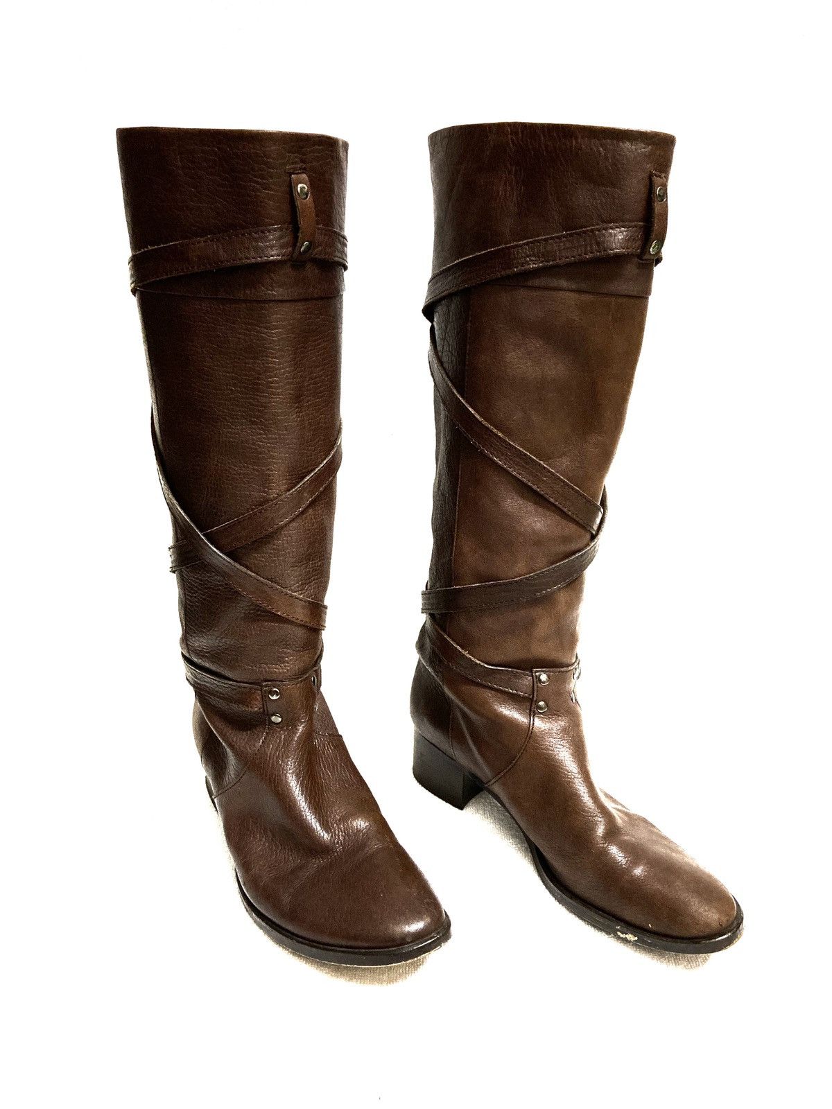 Issey Miyake × Tsumori Chisato Tsumori Chisato Walk Brown Leather Heel Boots Size 9" US Size US 9 / IT 39 - 2 Thumbnail