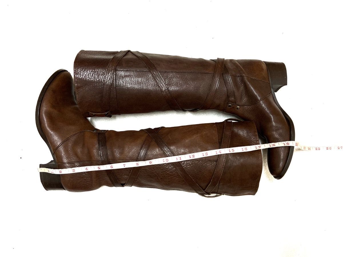 Issey Miyake × Tsumori Chisato Tsumori Chisato Walk Brown Leather Heel Boots Size 9" US Size US 9 / IT 39 - 7 Thumbnail