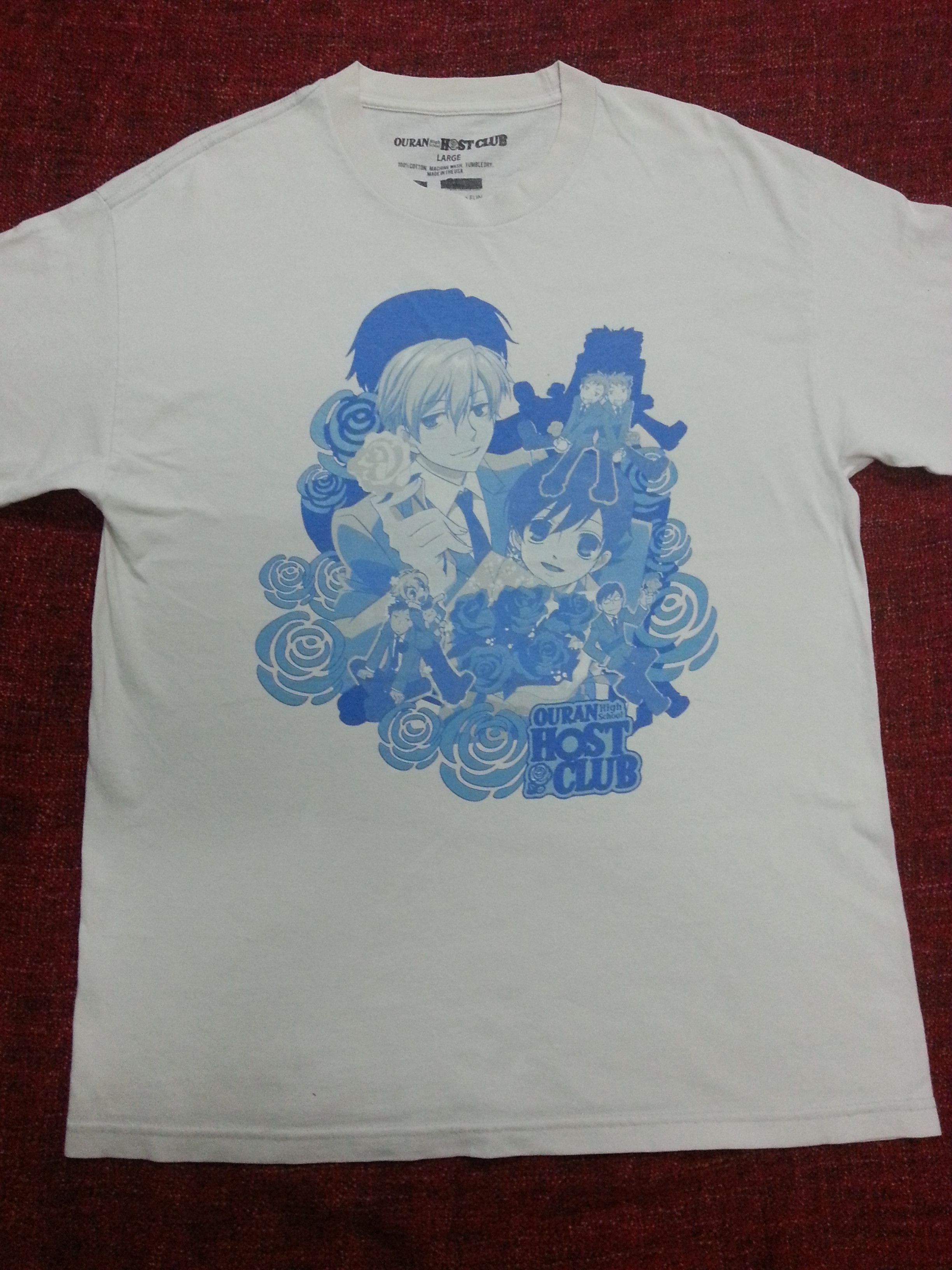 Anime × Cartoon Network Rare anime Ouran High School Host Club Tee Manga Comics Size US L / EU 52-54 / 3 - 4 Thumbnail