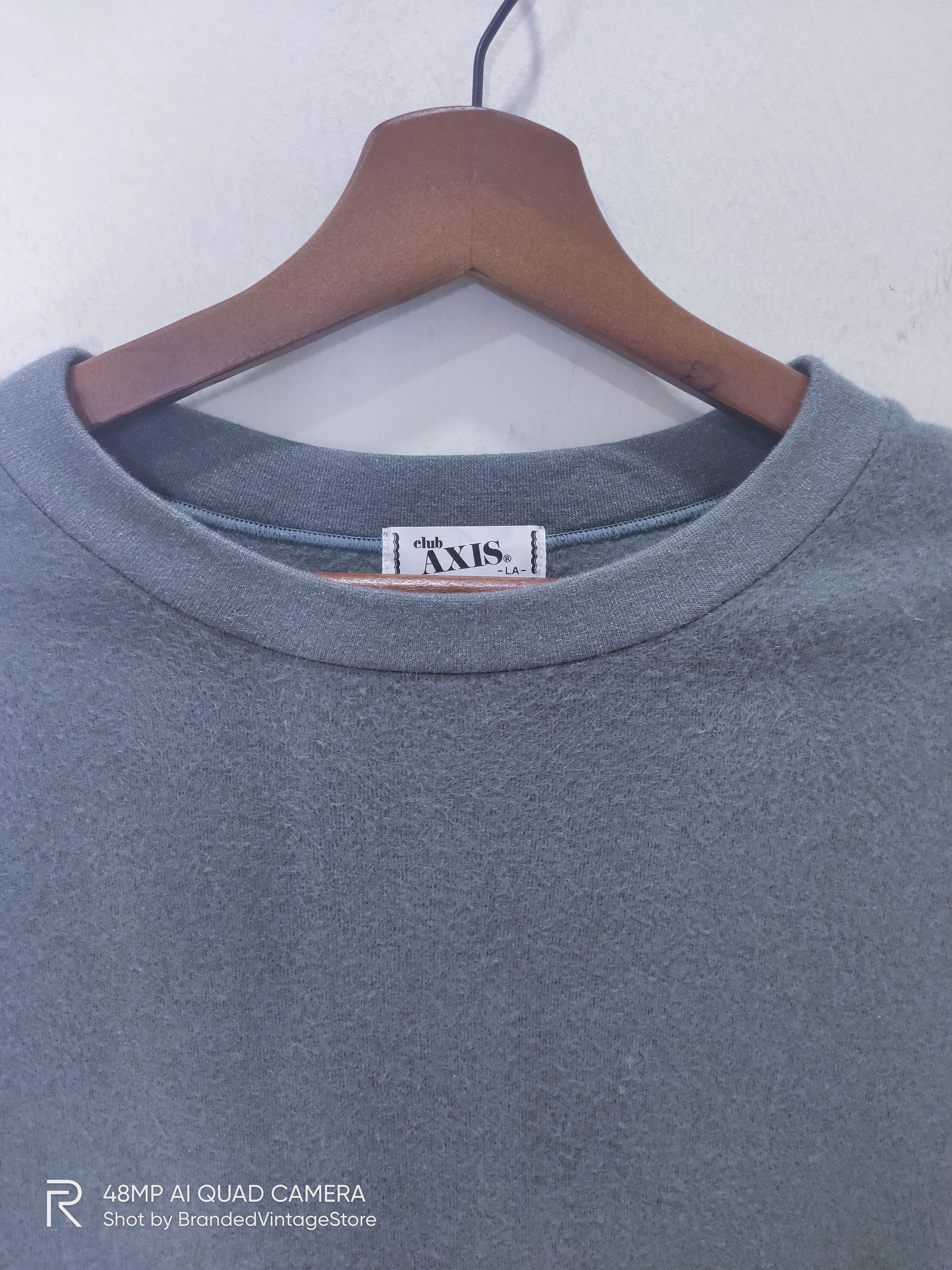American Stitch × Vintage Vintage CLUB AXIS Fleece Plain Stretch Slim Fit Sweatshirt Size US M / EU 48-50 / 2 - 7 Thumbnail