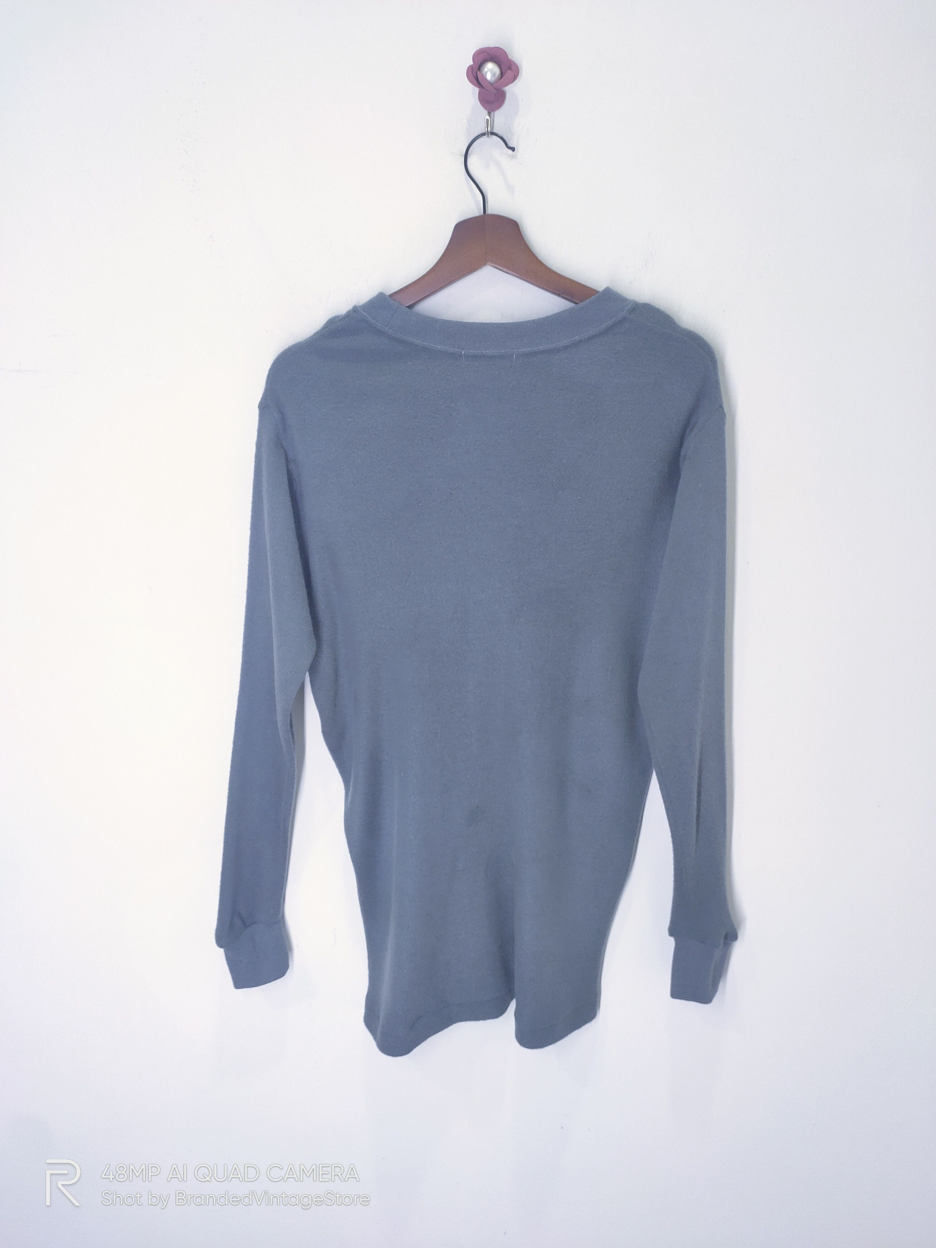 American Stitch × Vintage Vintage CLUB AXIS Fleece Plain Stretch Slim Fit Sweatshirt Size US M / EU 48-50 / 2 - 2 Thumbnail