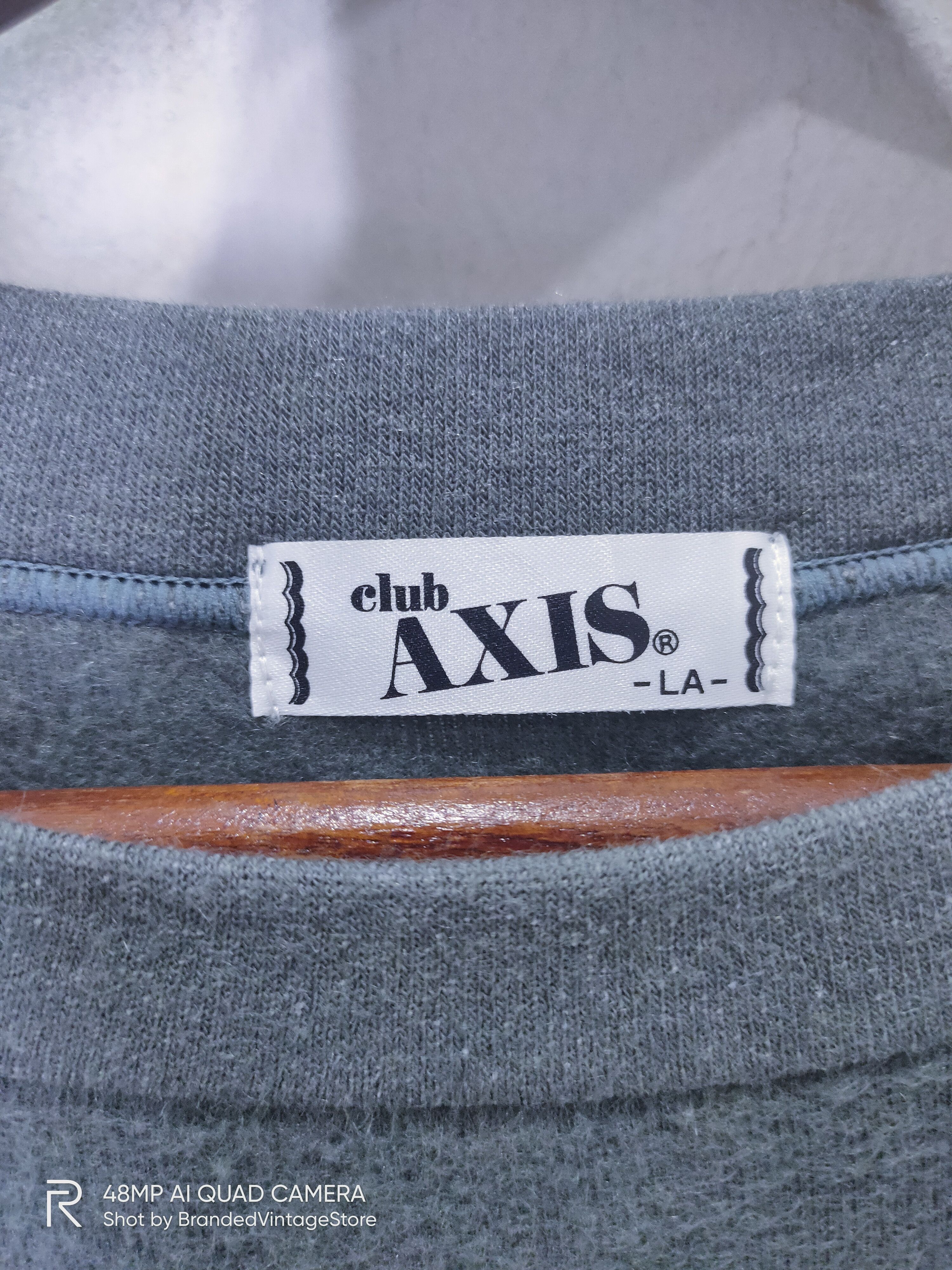 American Stitch × Vintage Vintage CLUB AXIS Fleece Plain Stretch Slim Fit Sweatshirt Size US M / EU 48-50 / 2 - 8 Thumbnail
