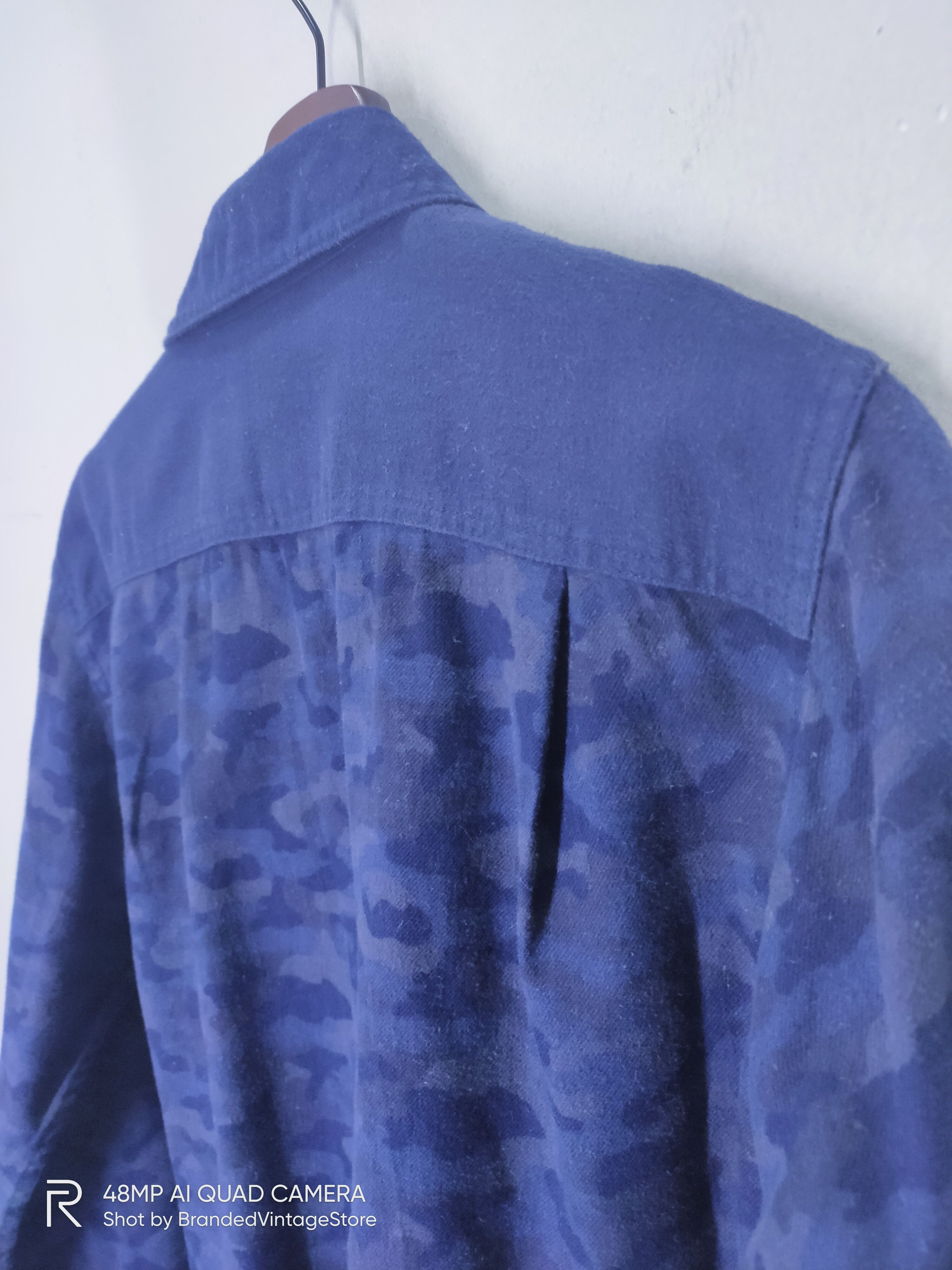 Japanese Brand × Uniqlo UNIQLO Dark Camo Fullprinted Pocket Casual Flannel Jacket Size US M / EU 48-50 / 2 - 9 Thumbnail