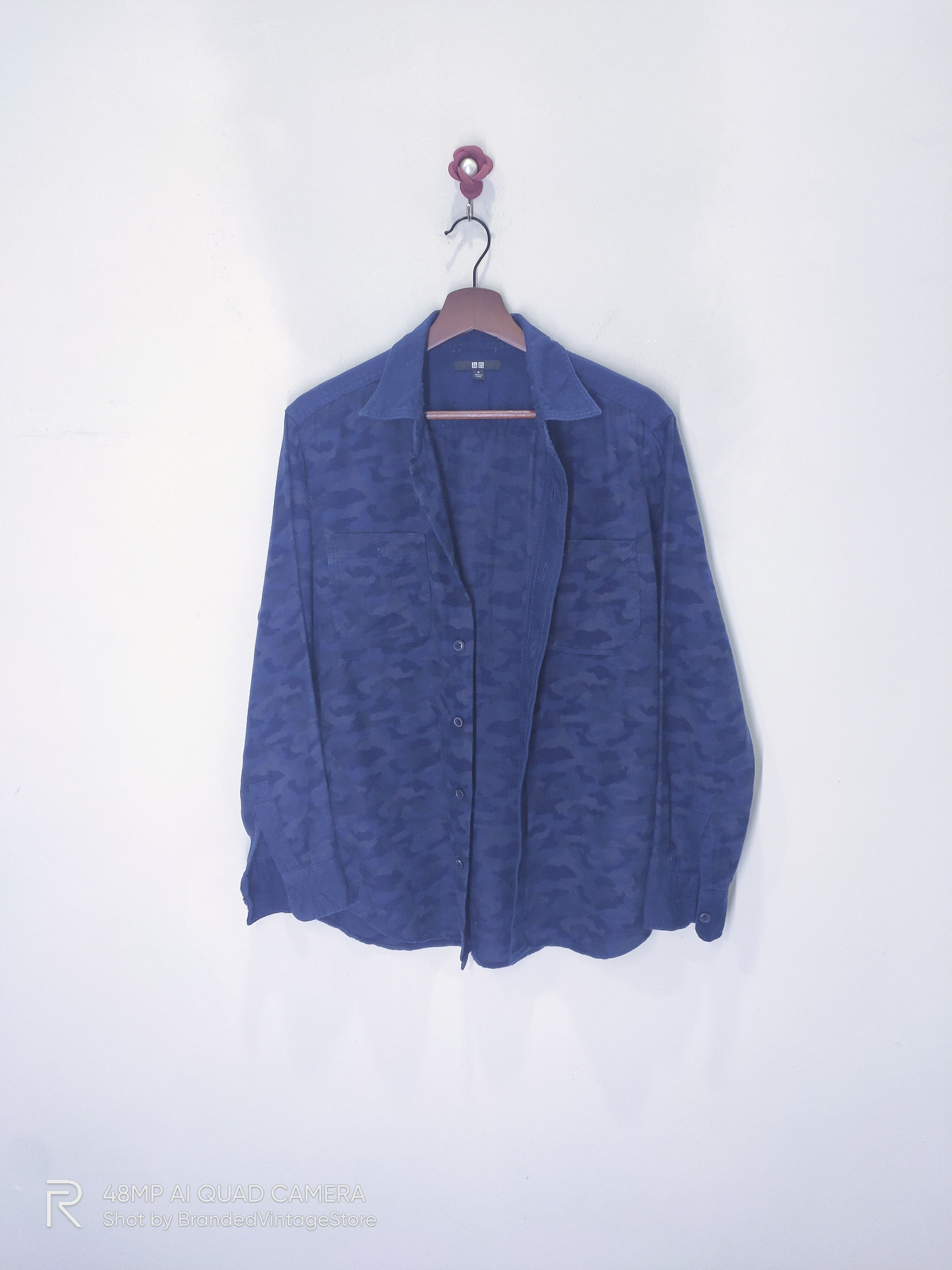 Japanese Brand × Uniqlo UNIQLO Dark Camo Fullprinted Pocket Casual Flannel Jacket Size US M / EU 48-50 / 2 - 4 Thumbnail