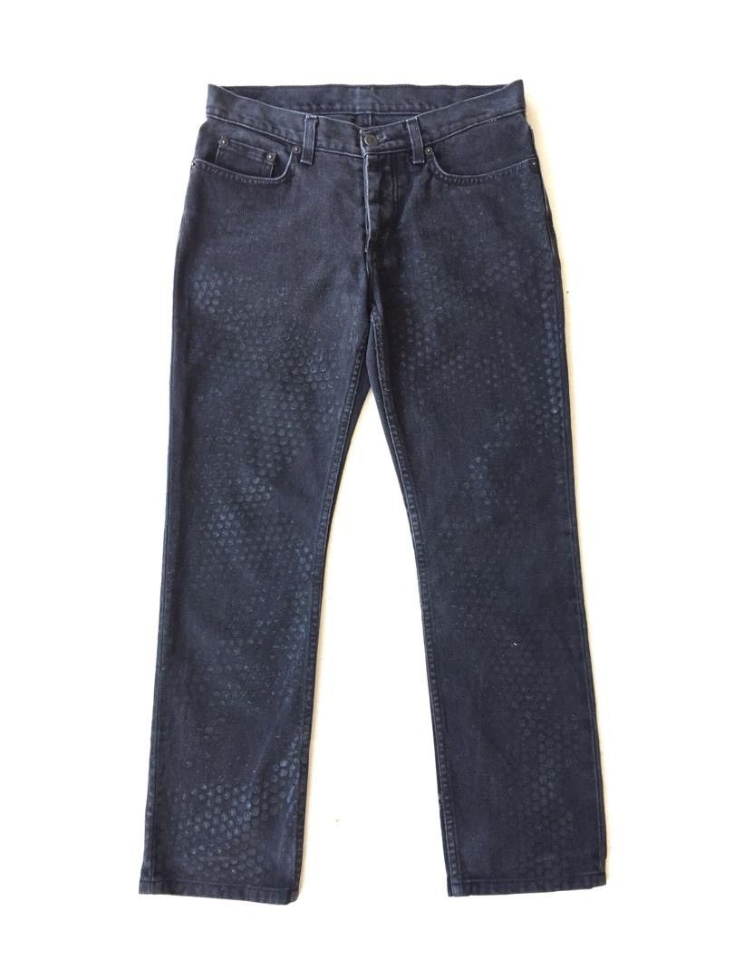 Other 💥Rare💥Vintage Helmut Lang Tyre Print Black Denim Size 30" / US 8 / IT 44 - 6 Thumbnail