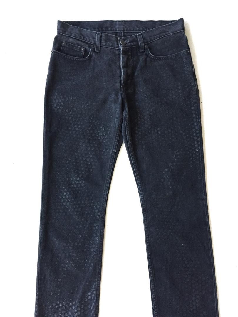 Other 💥Rare💥Vintage Helmut Lang Tyre Print Black Denim Size 30" / US 8 / IT 44 - 5 Thumbnail