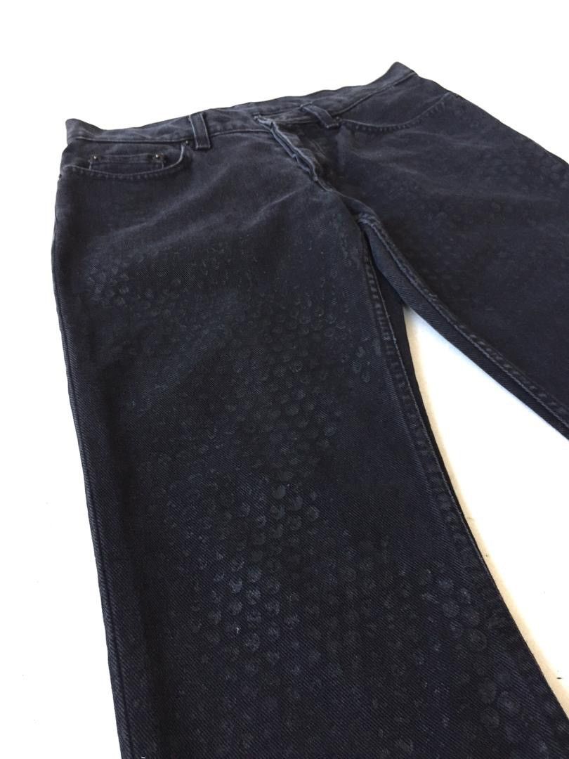 Other 💥Rare💥Vintage Helmut Lang Tyre Print Black Denim Size 30" / US 8 / IT 44 - 4 Thumbnail